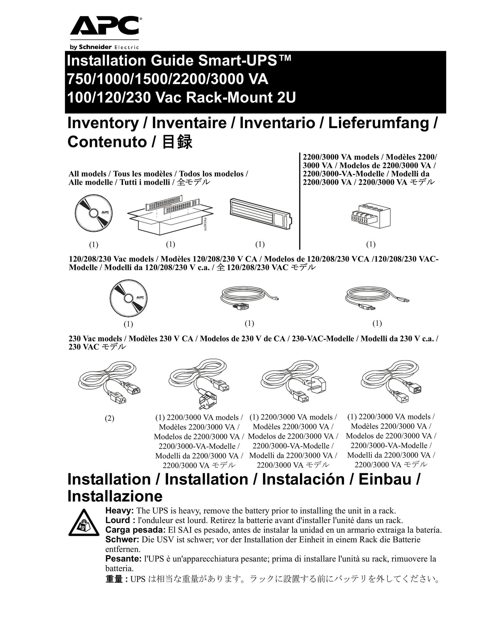 APC SMT1000RM2U Computer Accessories User Manual
