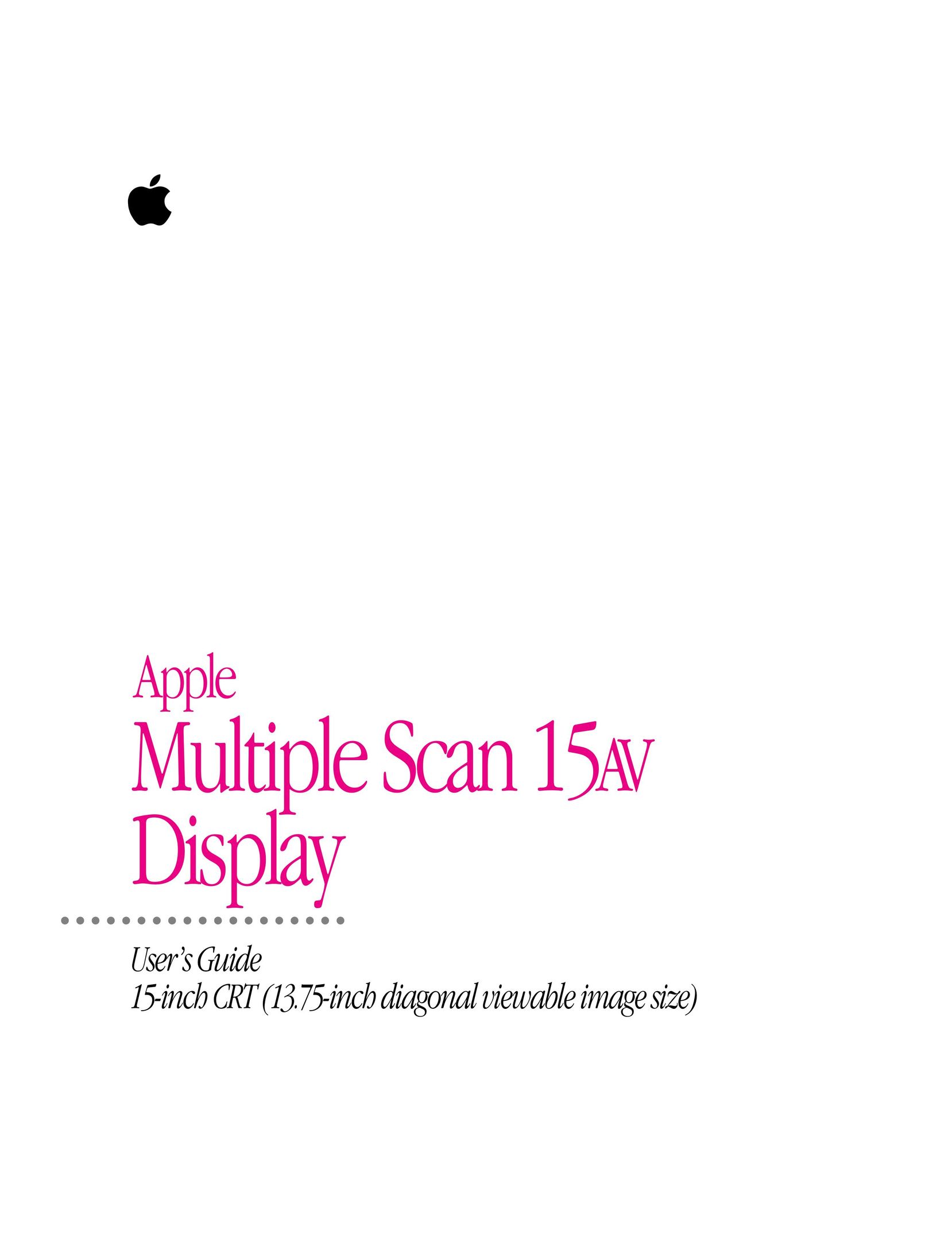 Apple 15AV Computer Accessories User Manual