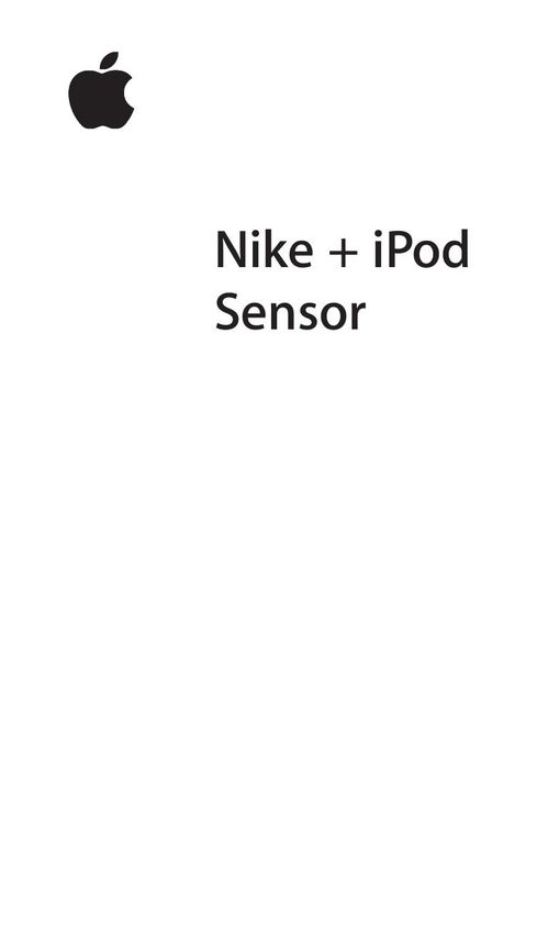 Apple Nike + iPod Sensor Computer Accessories User Manual