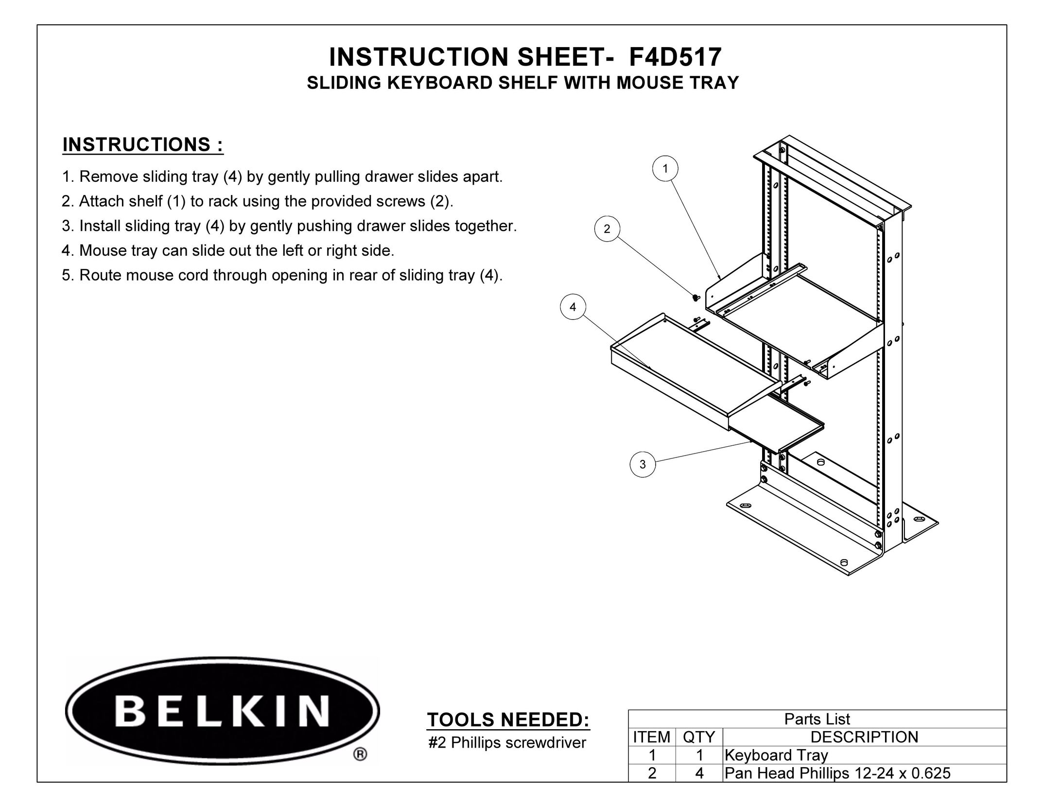 Belkin F4D517 Computer Accessories User Manual