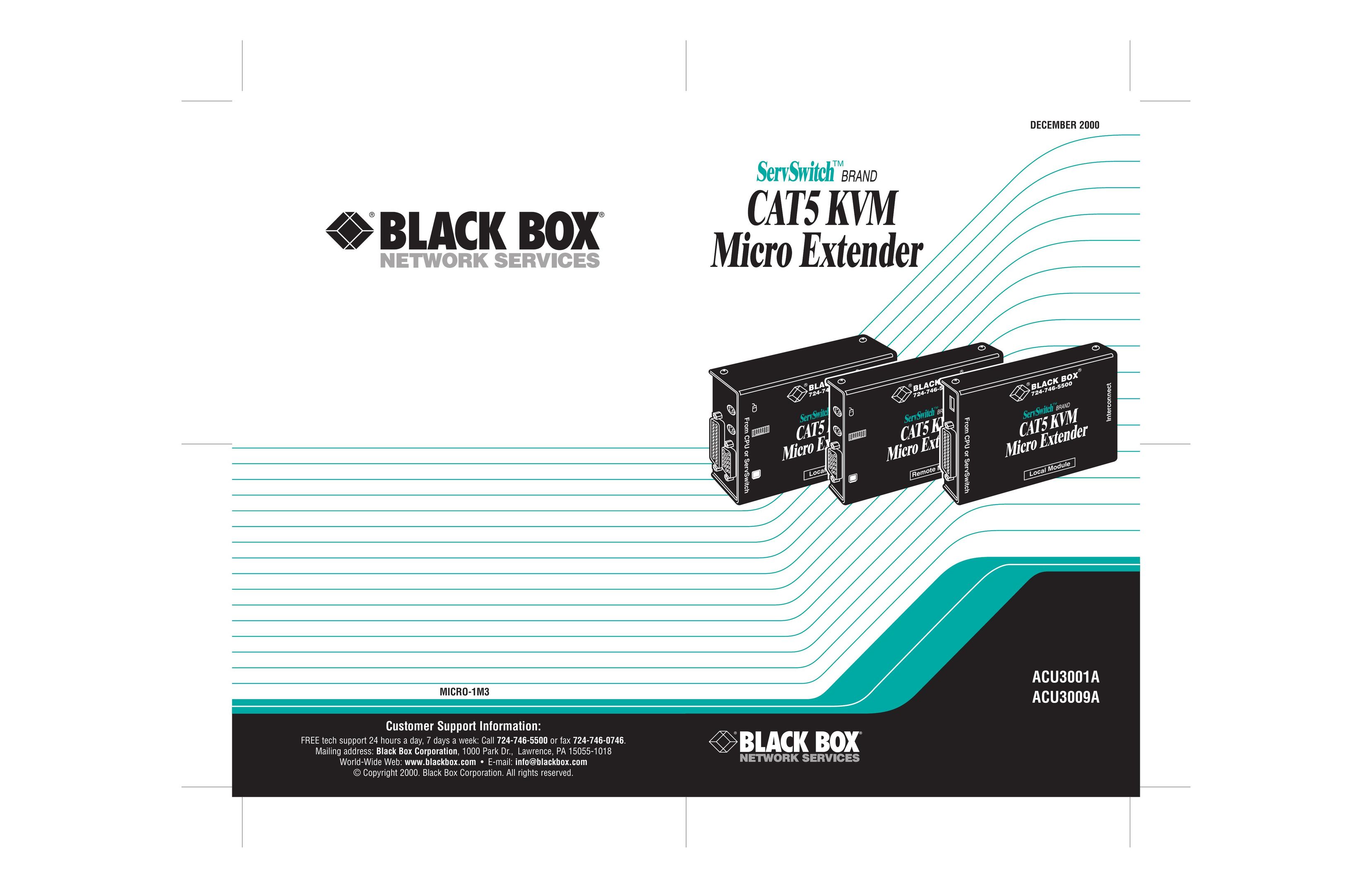 Black Box CAT5 KVM Micro Extender Computer Accessories User Manual