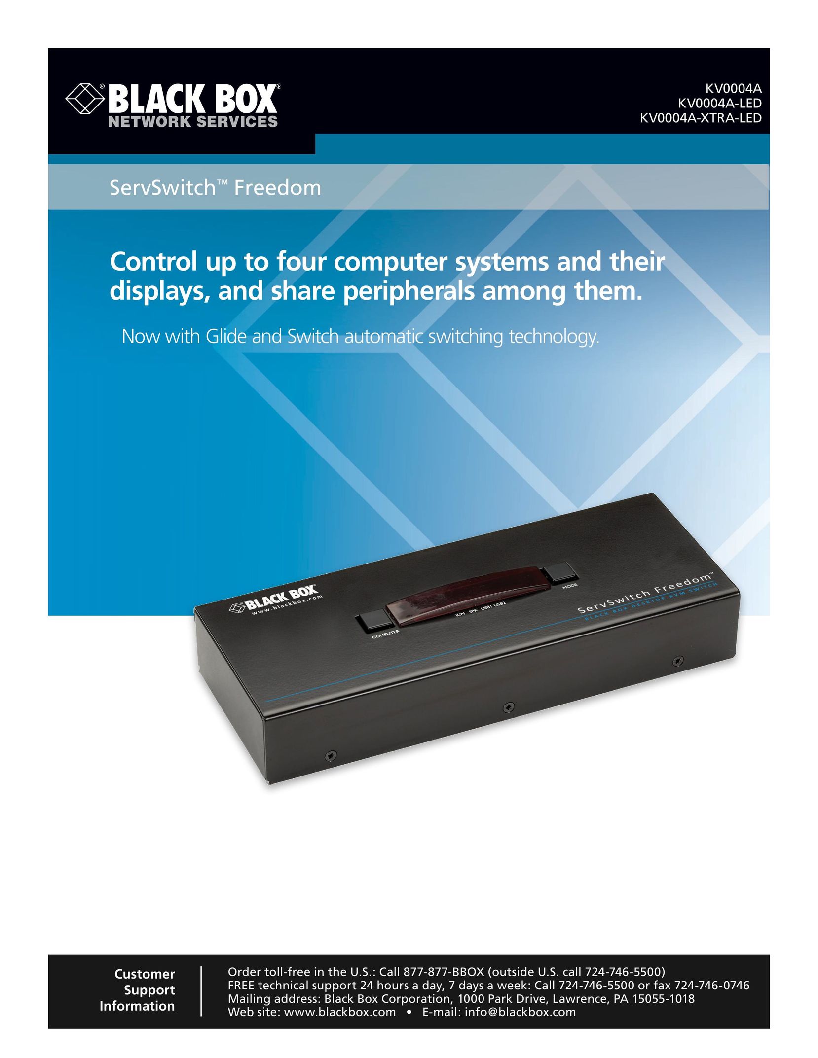 Black Box KV0004A-LED Computer Accessories User Manual