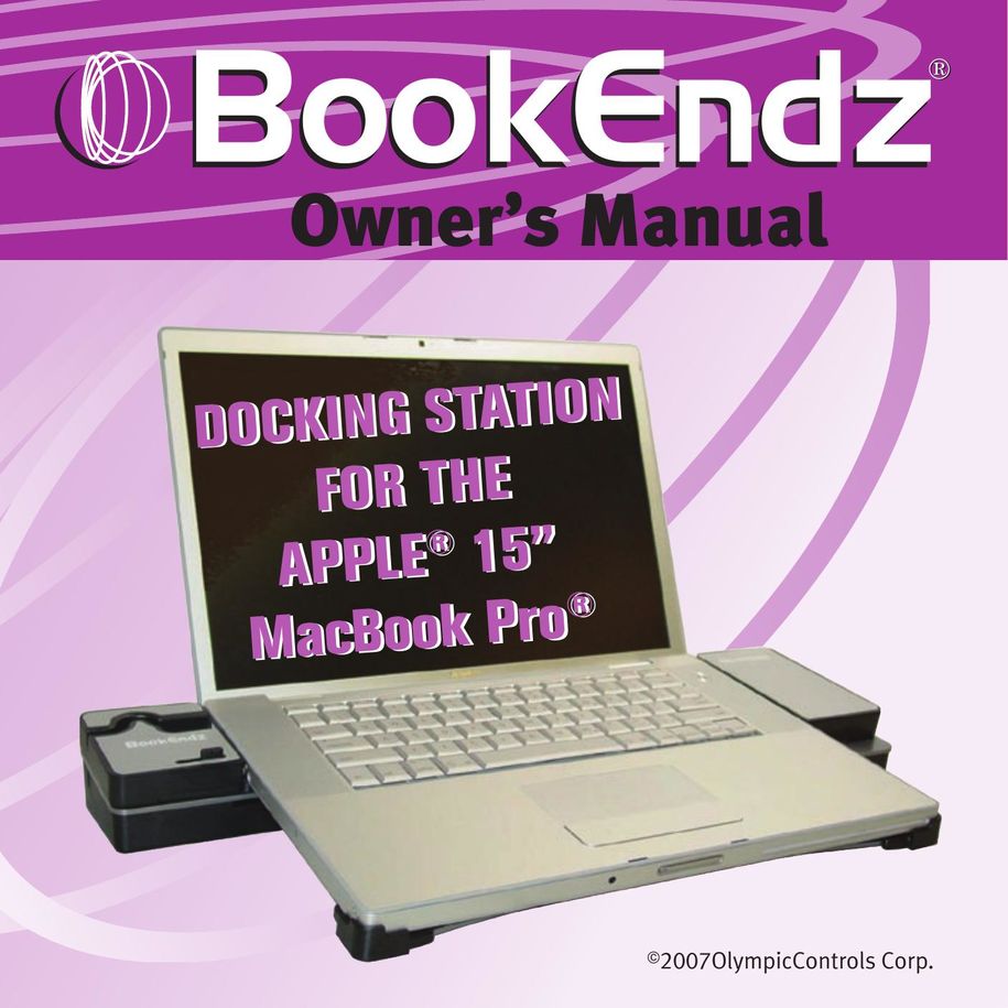 Bookendz BE-MBP15F Computer Accessories User Manual