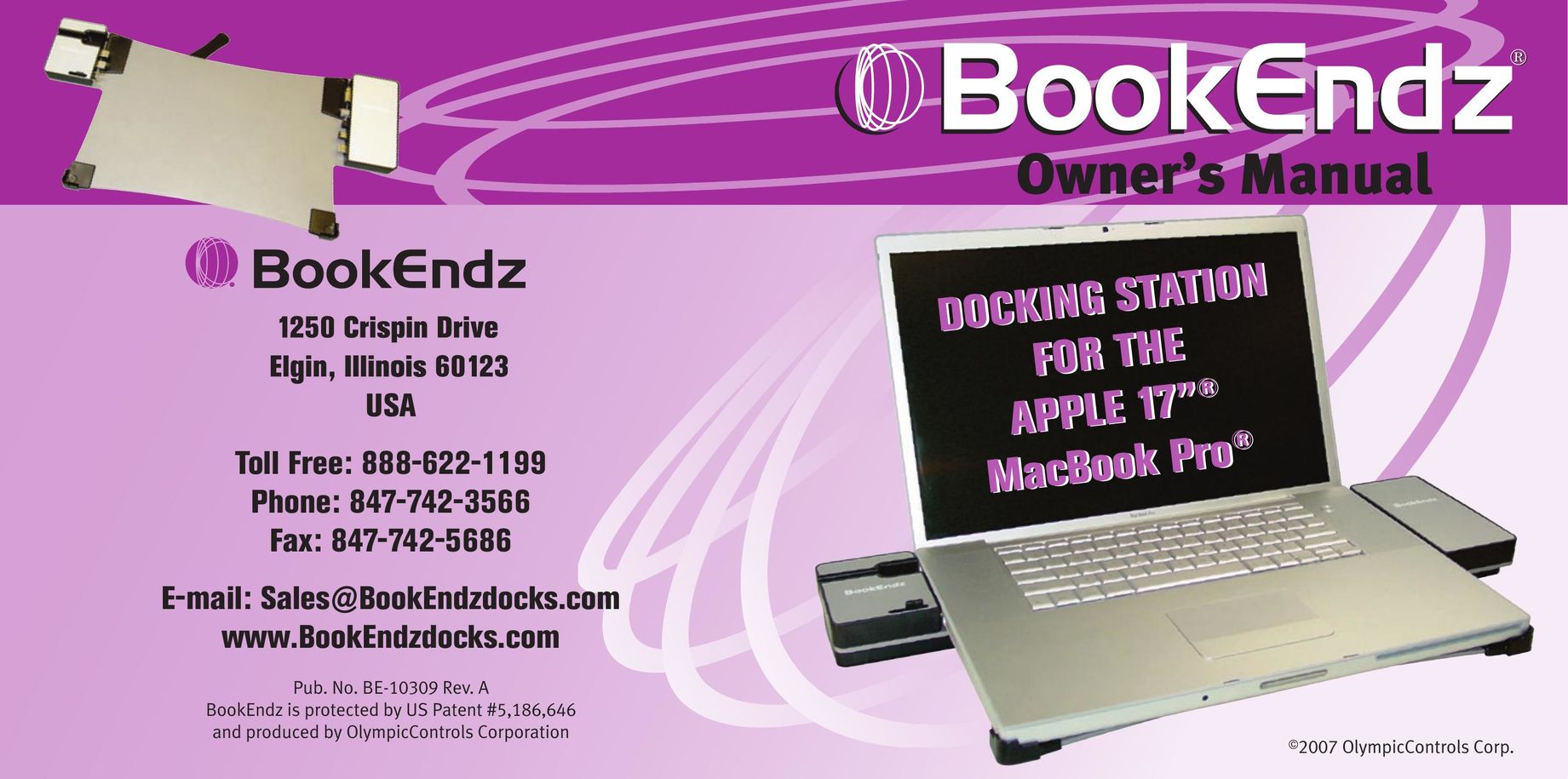 Bookendz BE-MBP17 Computer Accessories User Manual