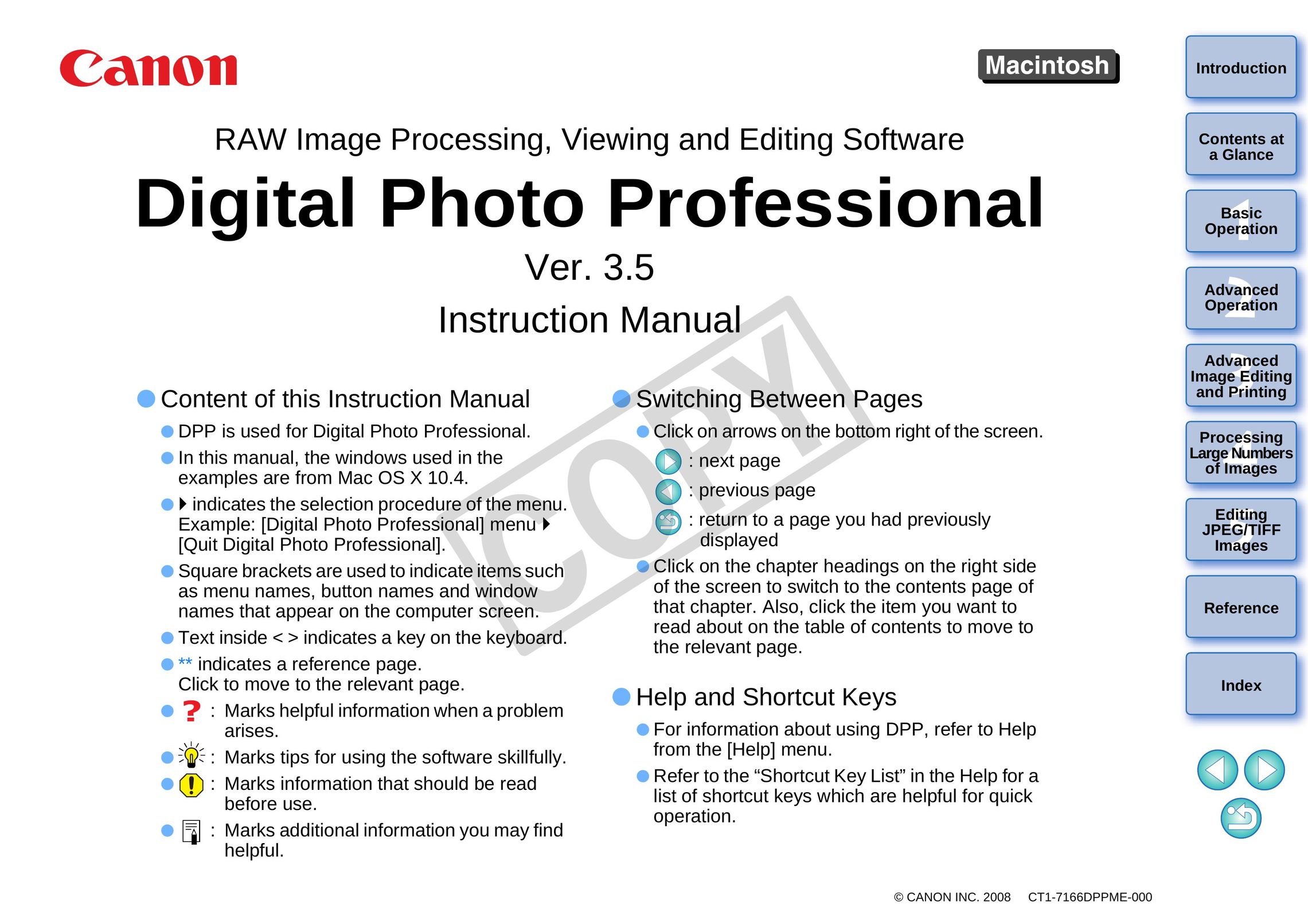 Canon digital photo professional Computer Accessories User Manual