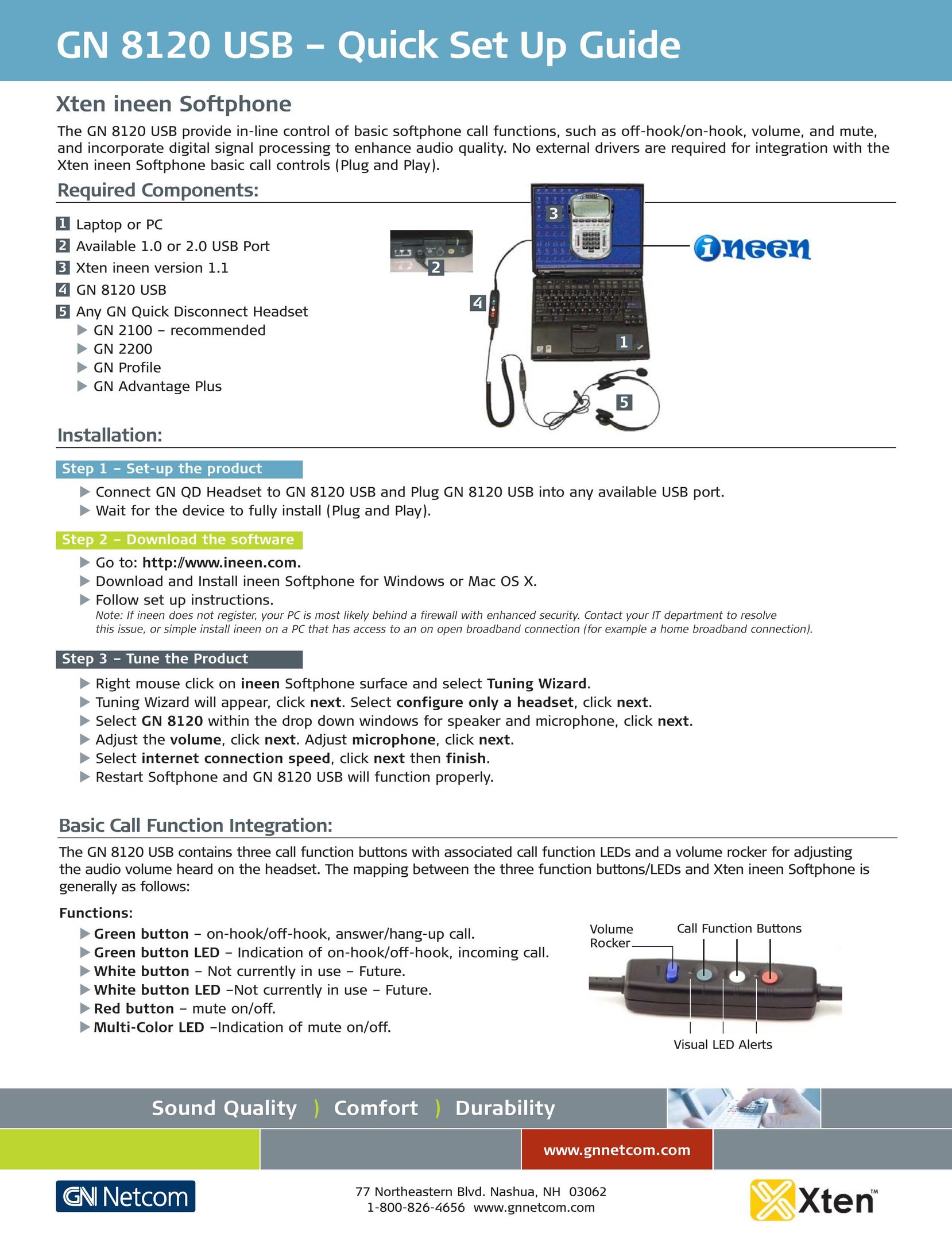 GN Netcom GN 8120 USB Computer Accessories User Manual