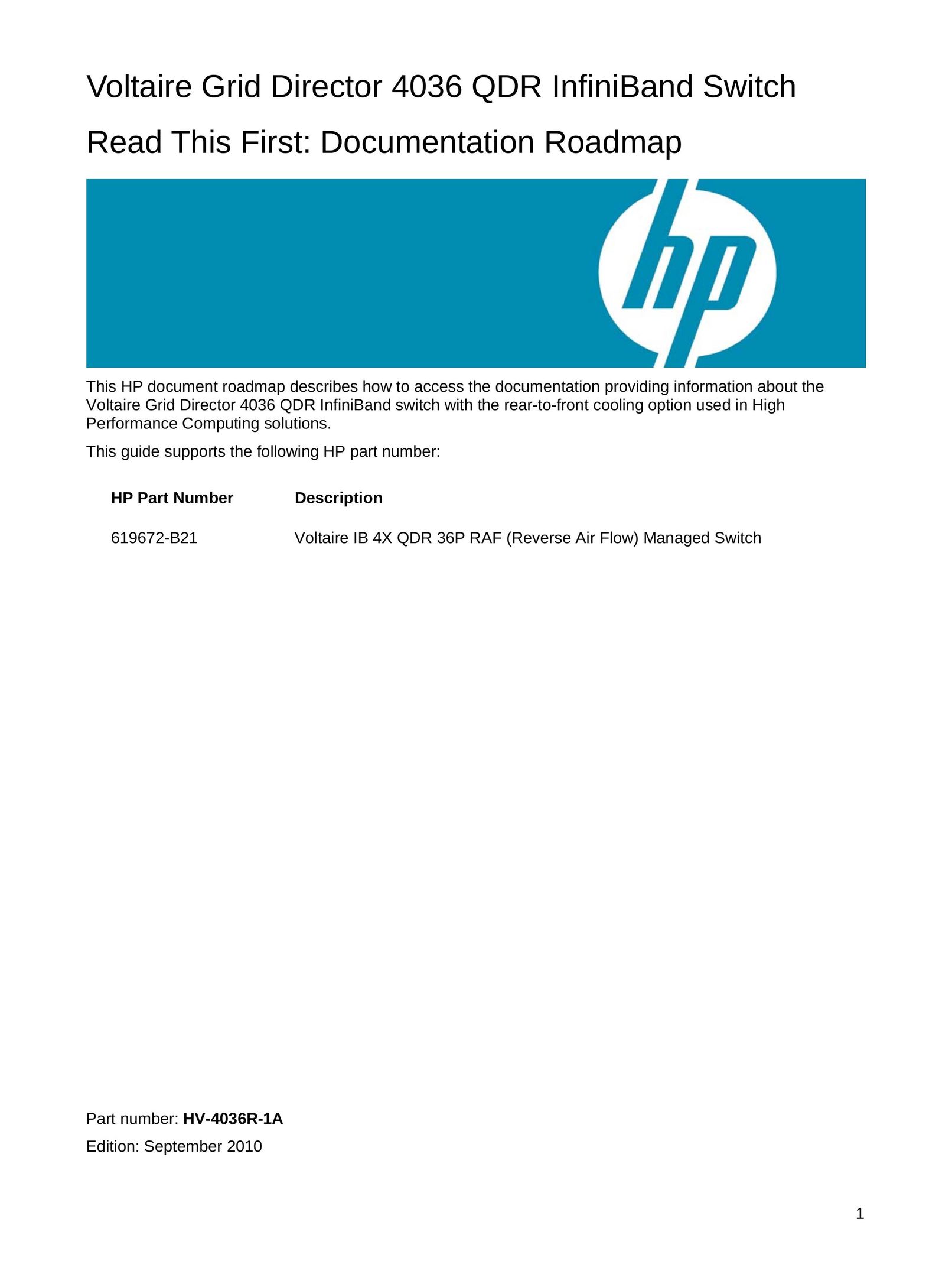 HP (Hewlett-Packard) 4036 QDR Computer Accessories User Manual