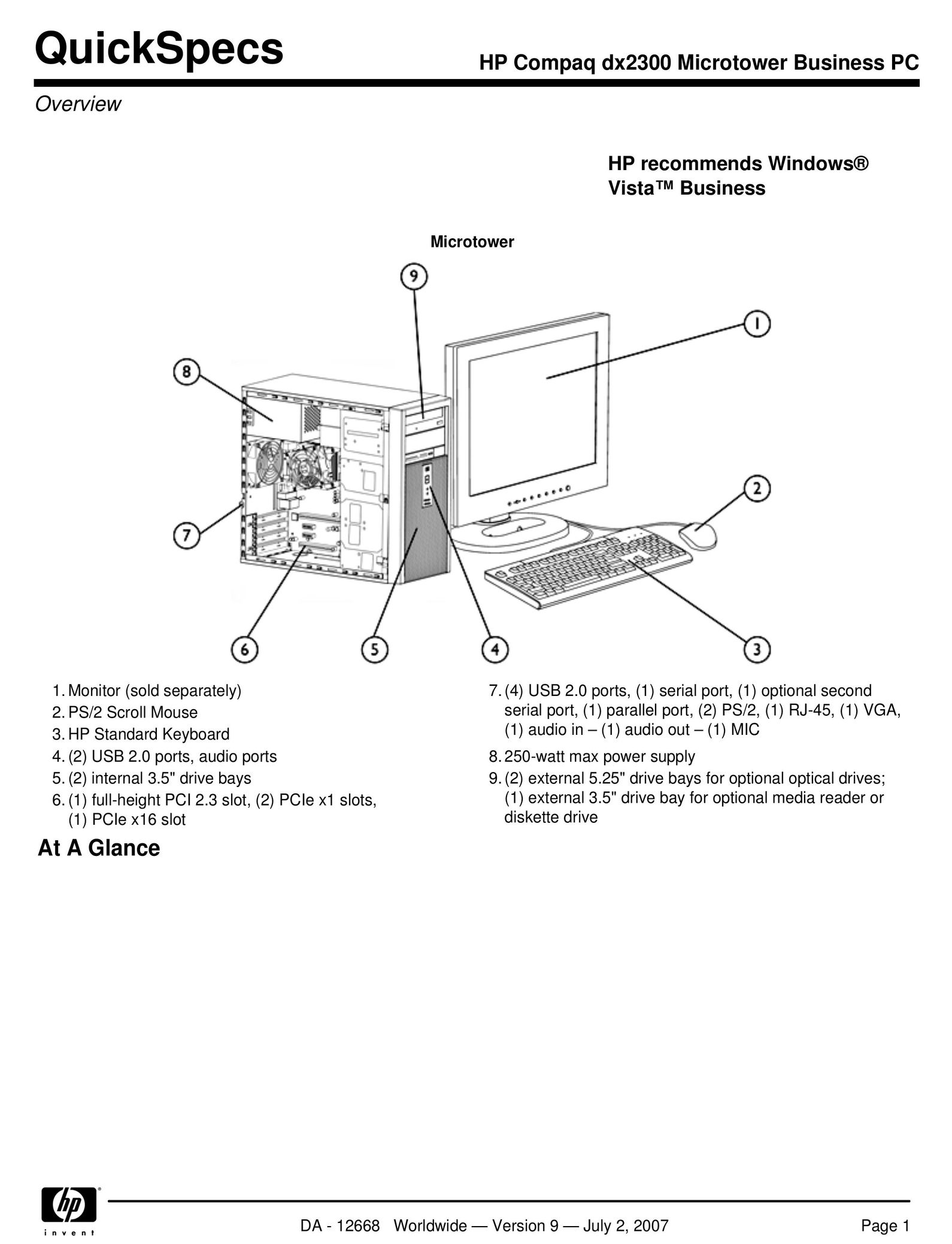 HP (Hewlett-Packard) DX2300 Computer Accessories User Manual