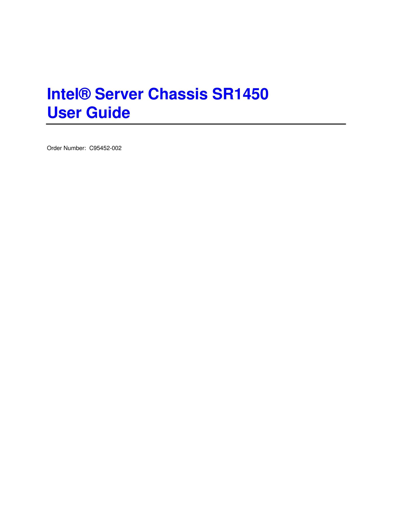Intel SR1450 Computer Accessories User Manual