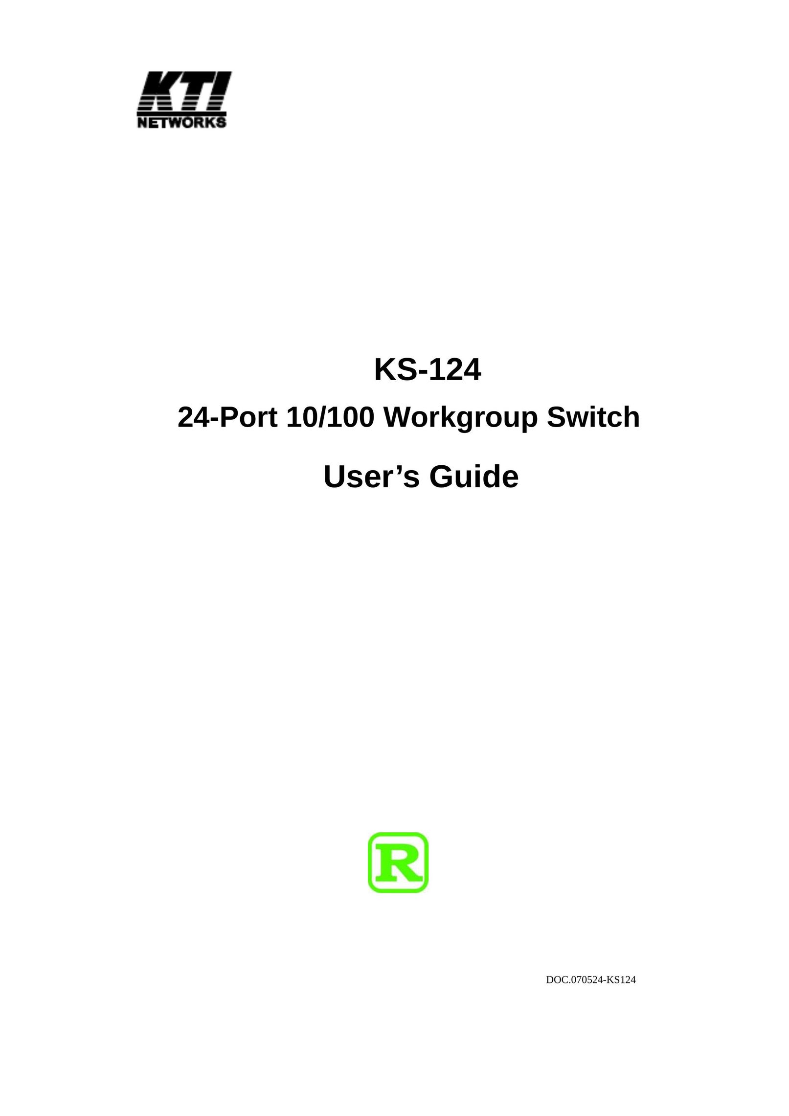 KTI Networks 24-Port 10/100 Workgroup Switch Computer Accessories User Manual