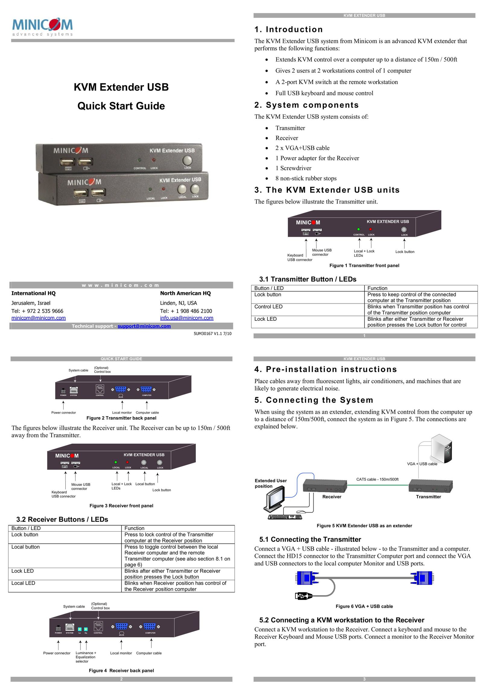 Minicom Advanced Systems 5UM30167 Computer Accessories User Manual