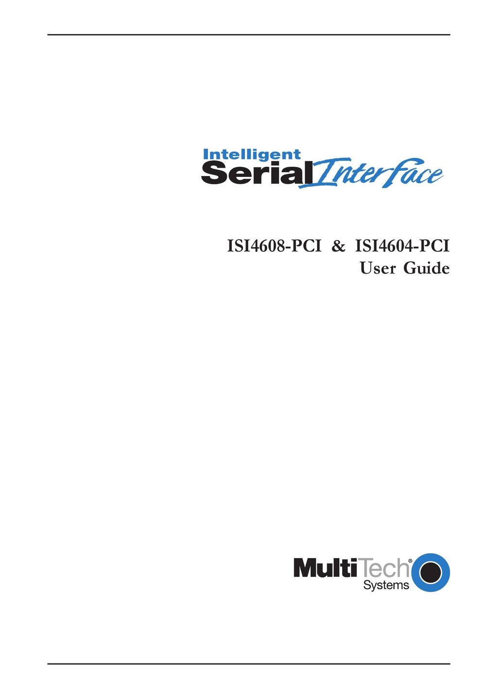 Multi-Tech Systems ISI4608-PCI Computer Accessories User Manual