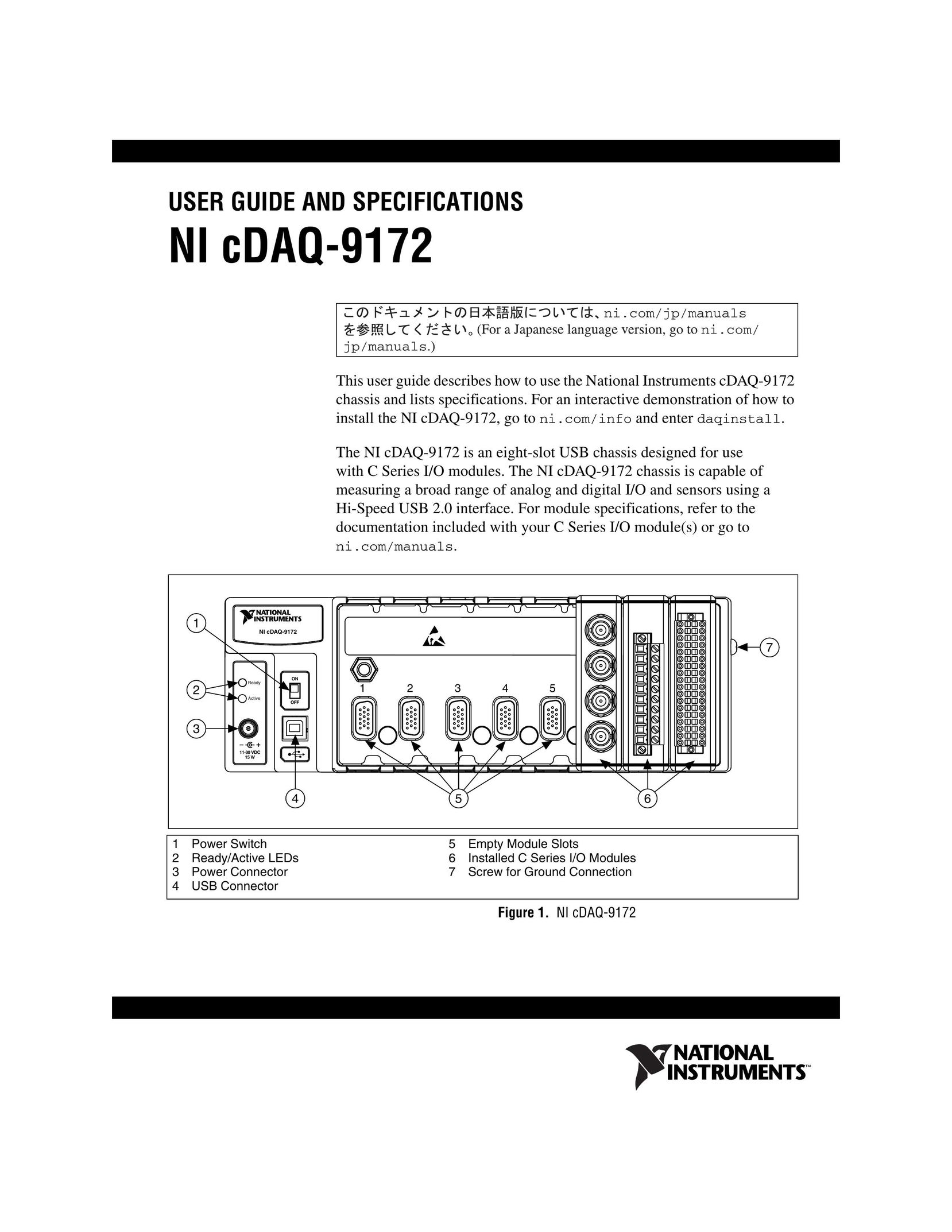 National Instruments NI cDAQ-9172 Computer Accessories User Manual