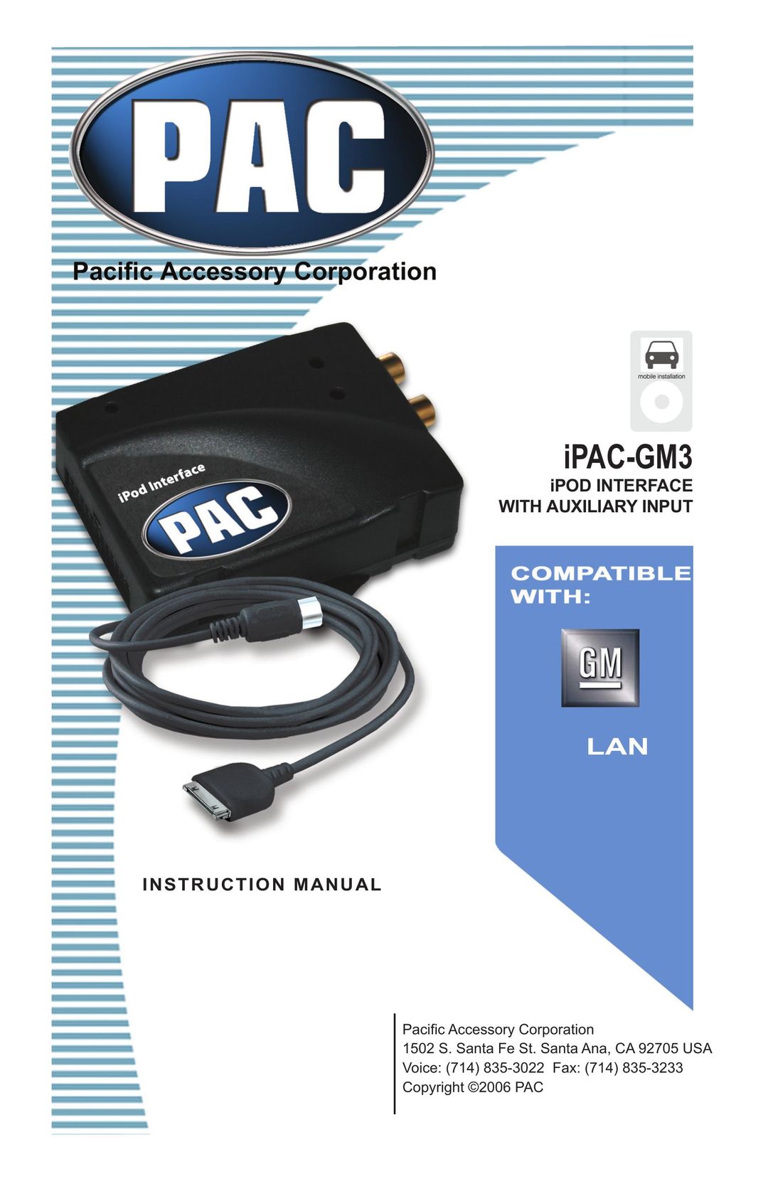 PAC GM3 Computer Accessories User Manual