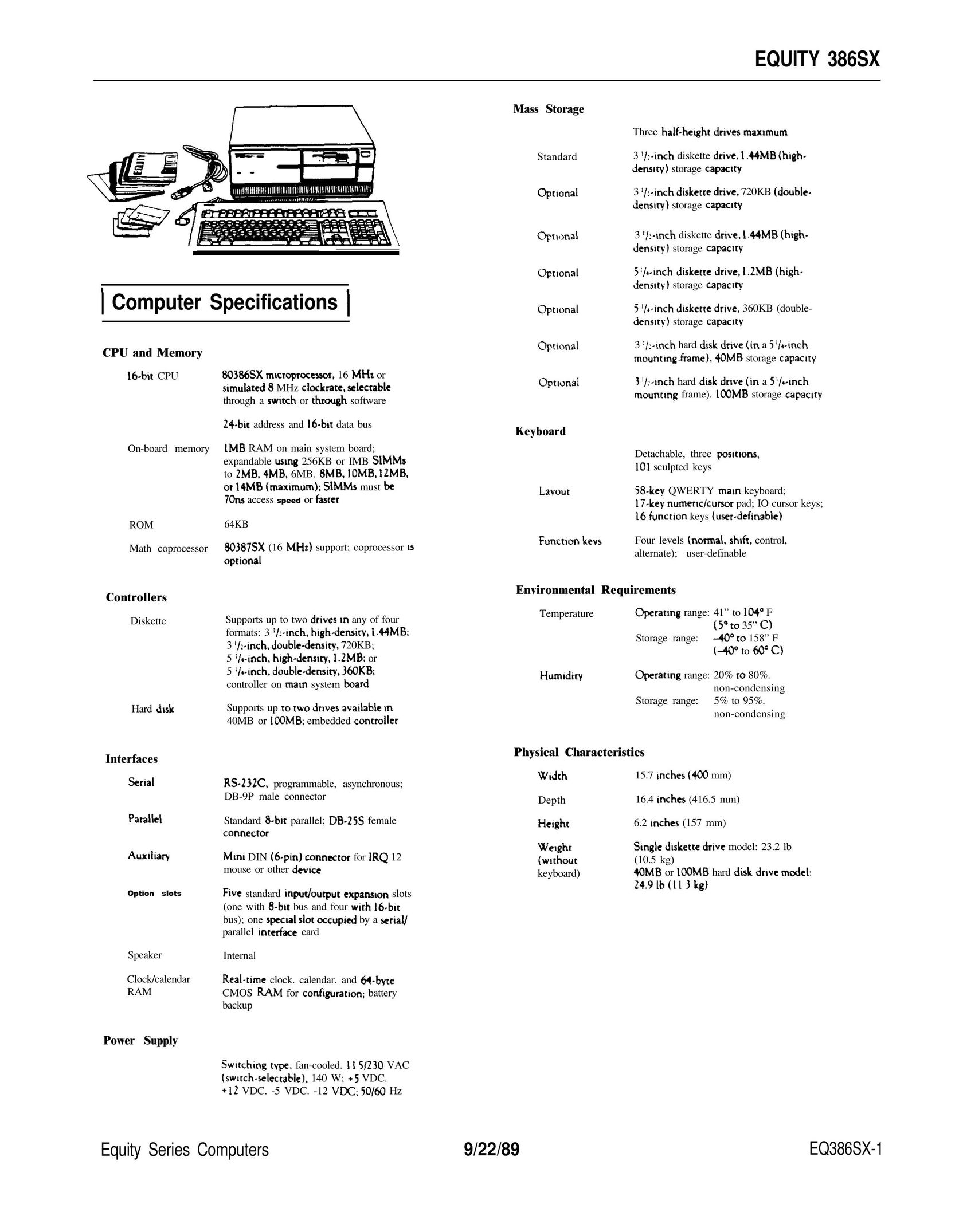 Pengo Computer Accessories 386SX Computer Accessories User Manual
