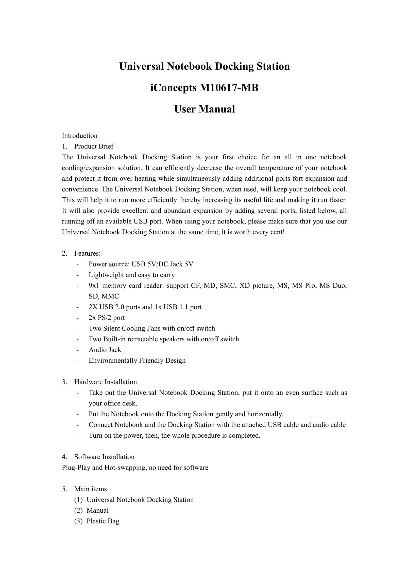 Sakar M10617-MB Computer Accessories User Manual