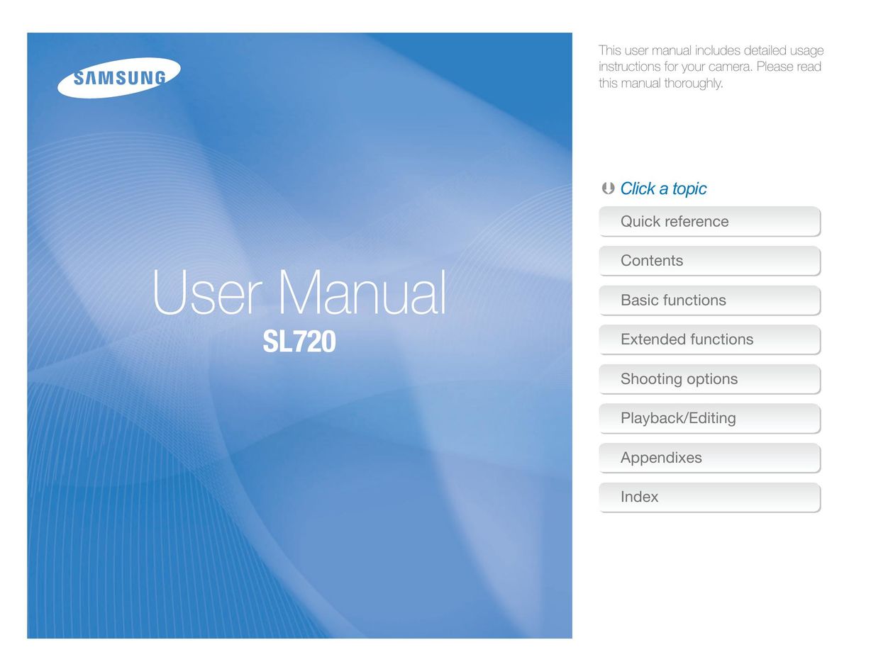 Samsung SL720 Computer Accessories User Manual