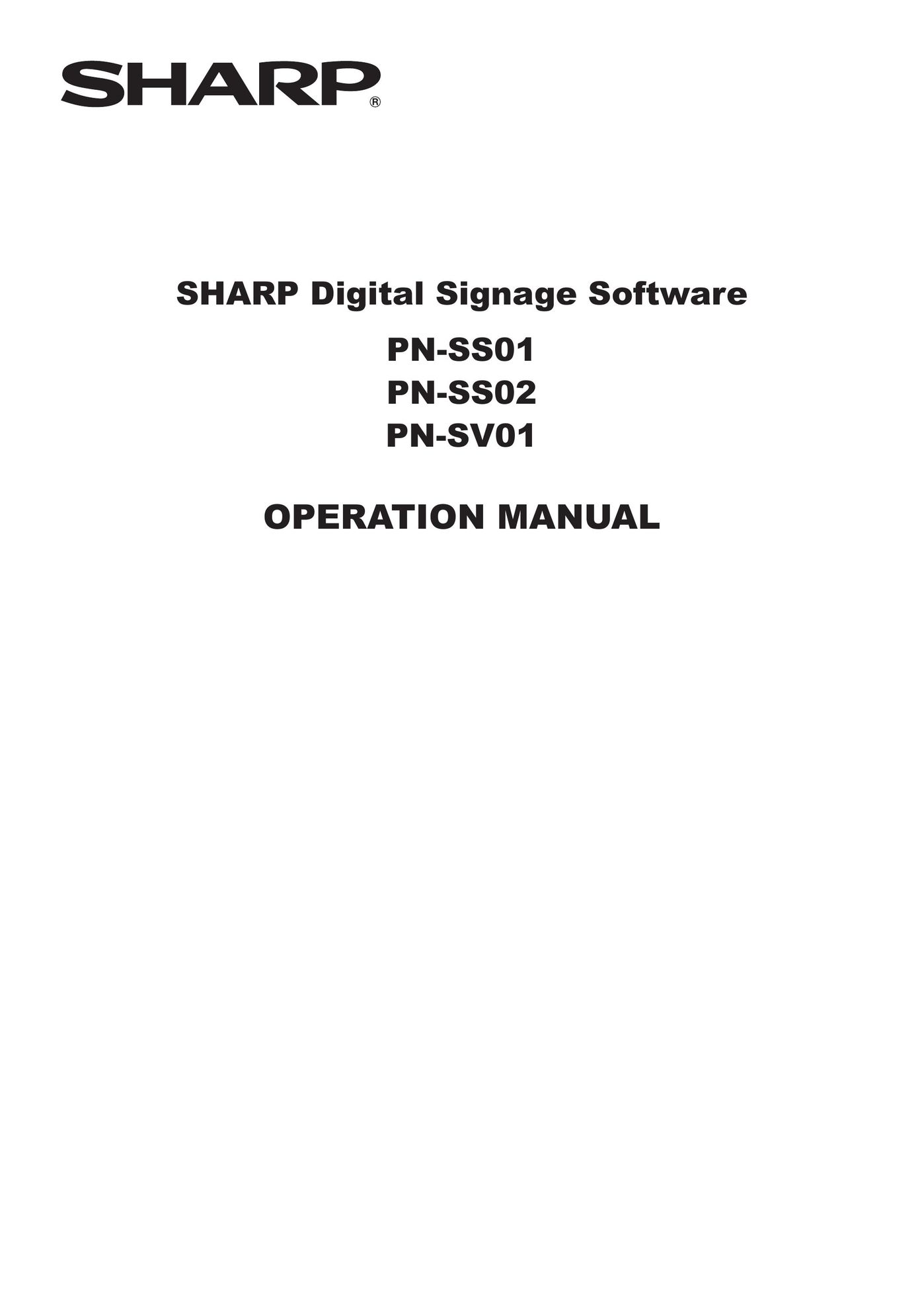 Sharp PNSV01 Computer Accessories User Manual