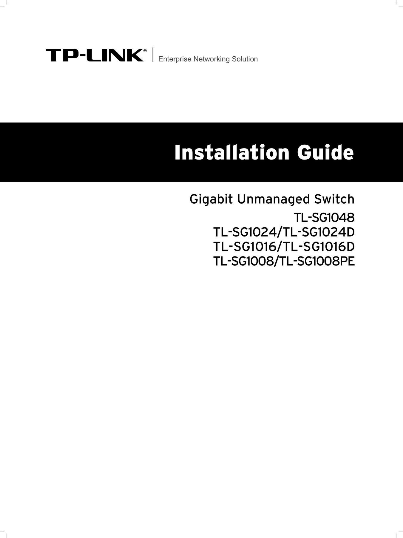 TP-Link tl-sg1048 Computer Accessories User Manual