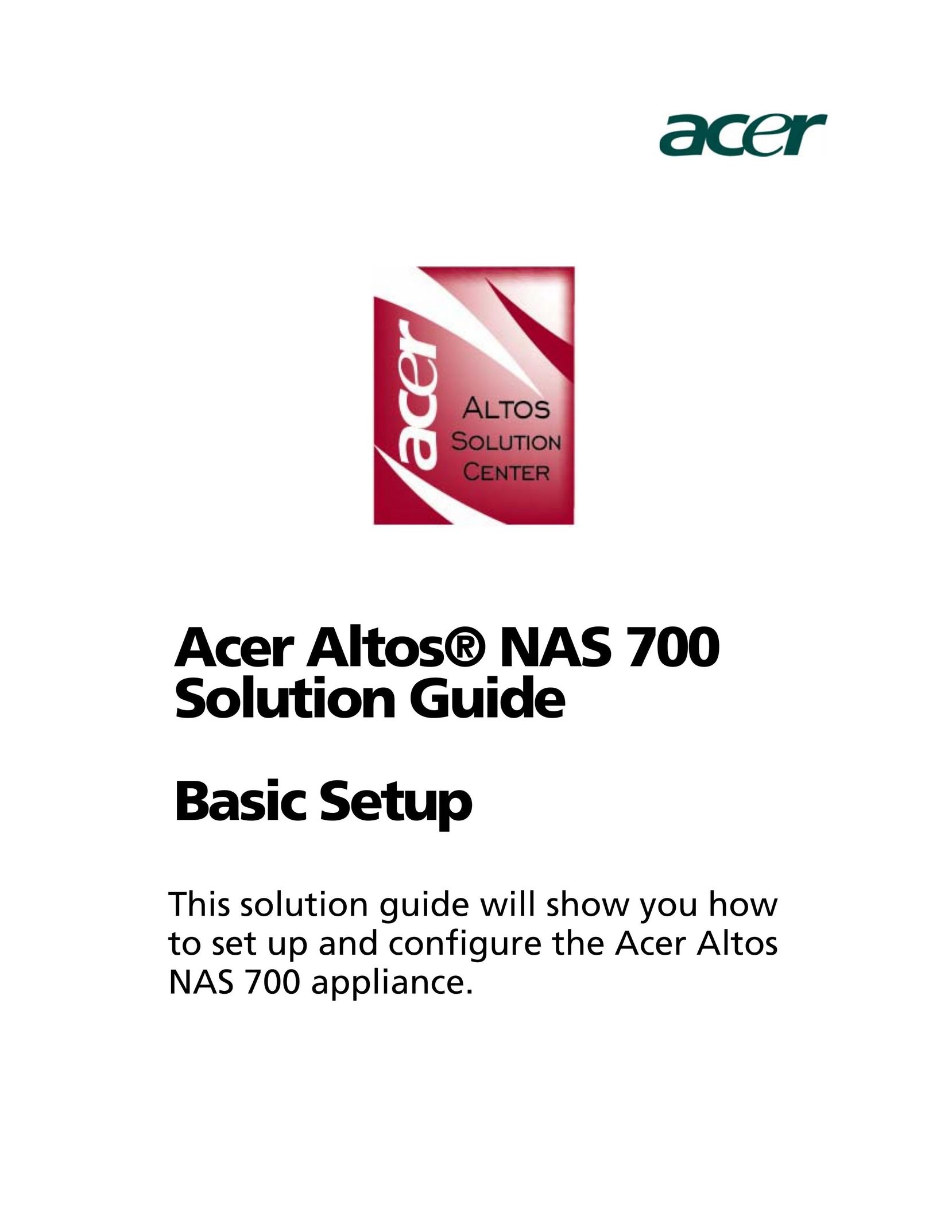 Acer NAS 700 Computer Drive User Manual