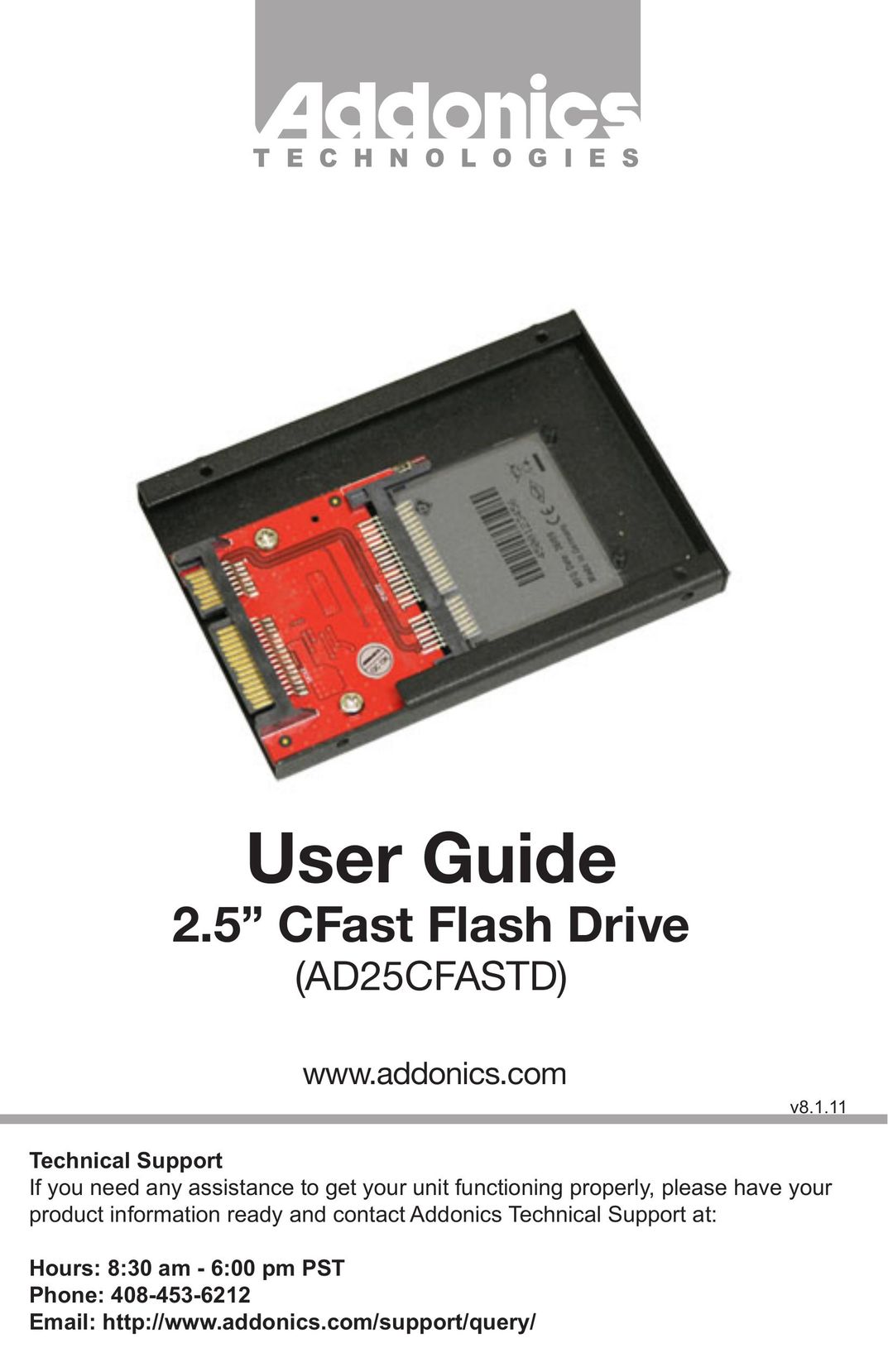 Addonics Technologies AD25CFASTD Computer Drive User Manual