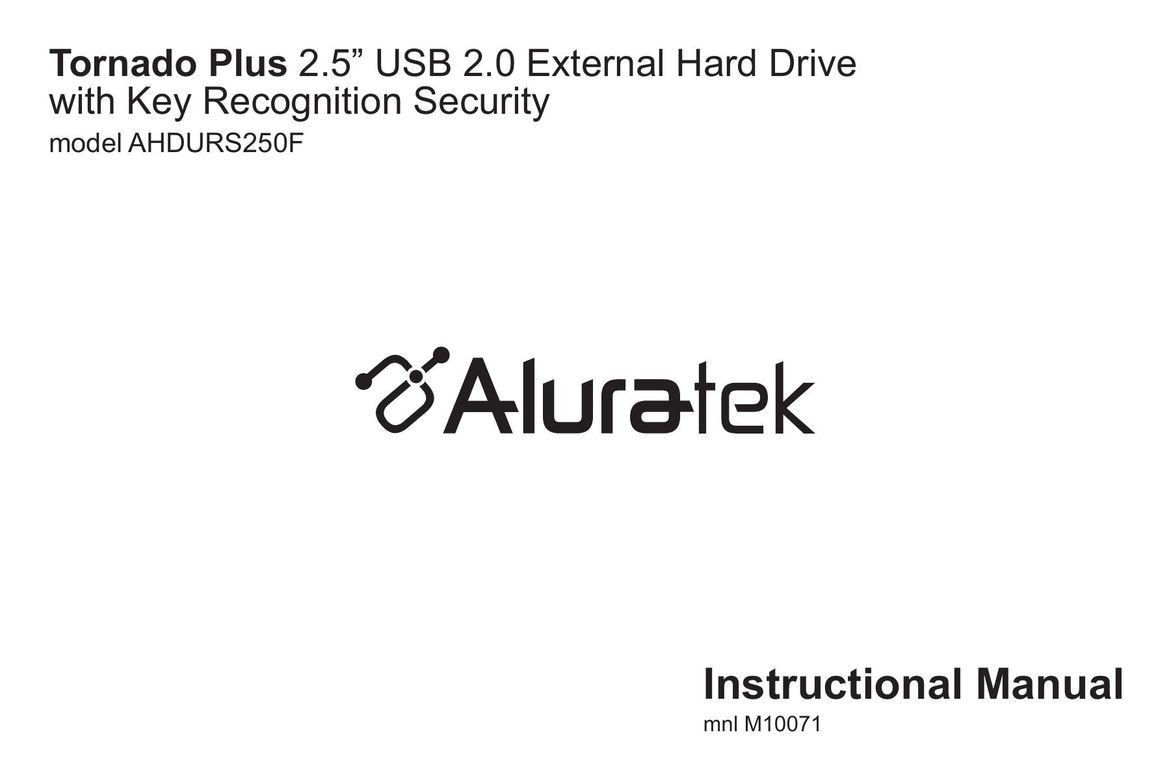Aluratek AHDURS250F Computer Drive User Manual