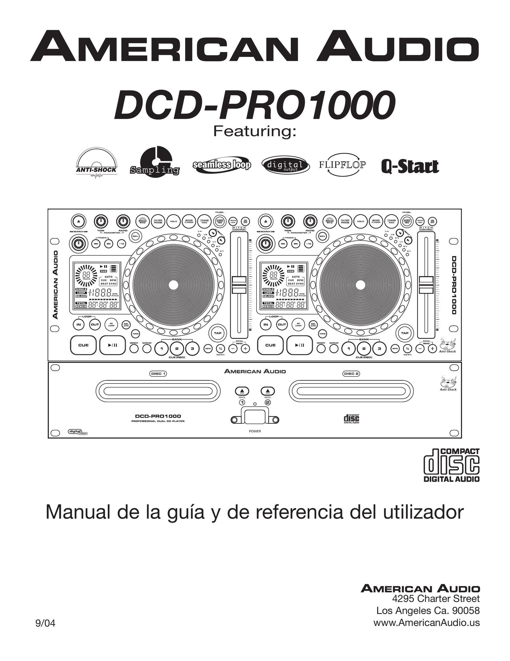 American Audio DCD-PRO1000 Computer Drive User Manual