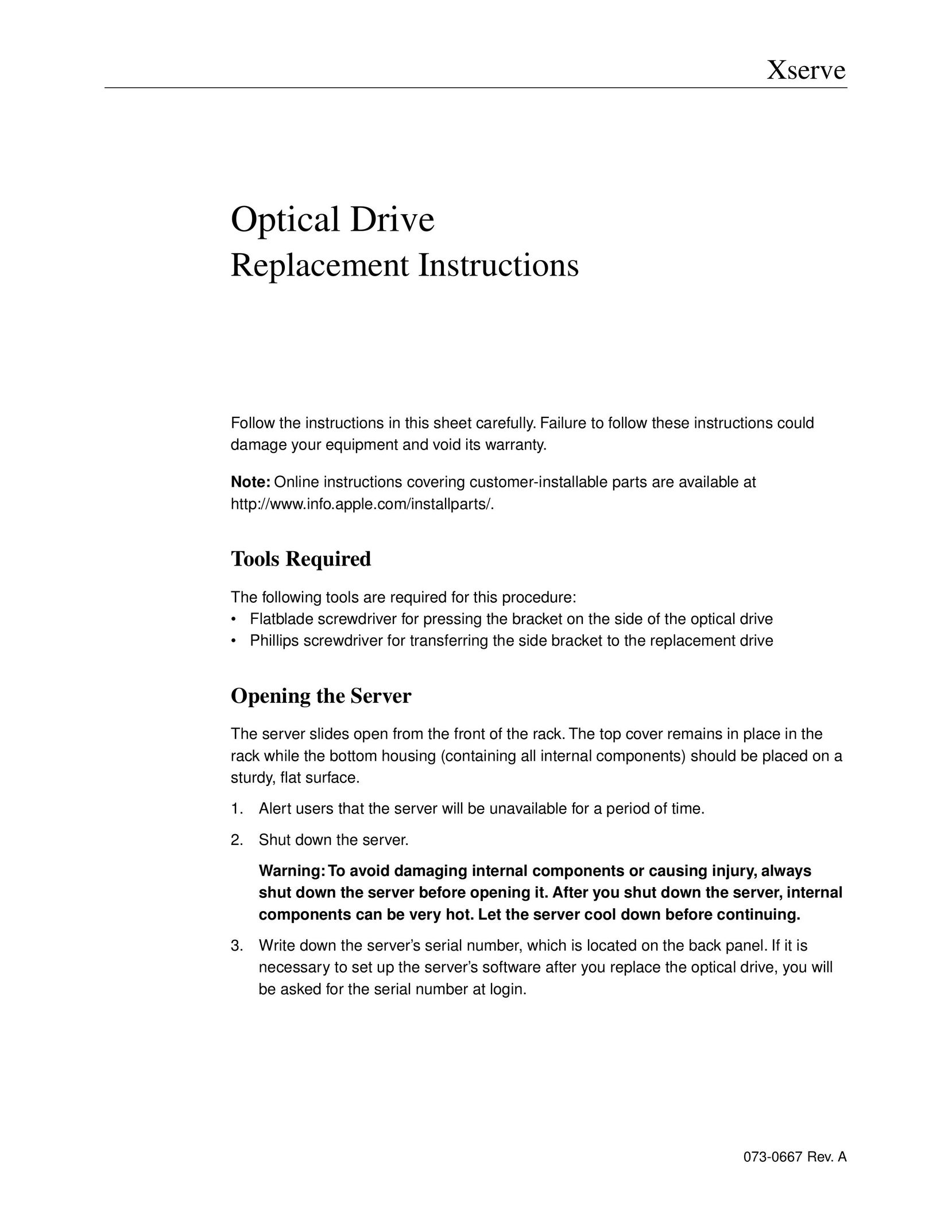 Apple Optical Drive Computer Drive User Manual