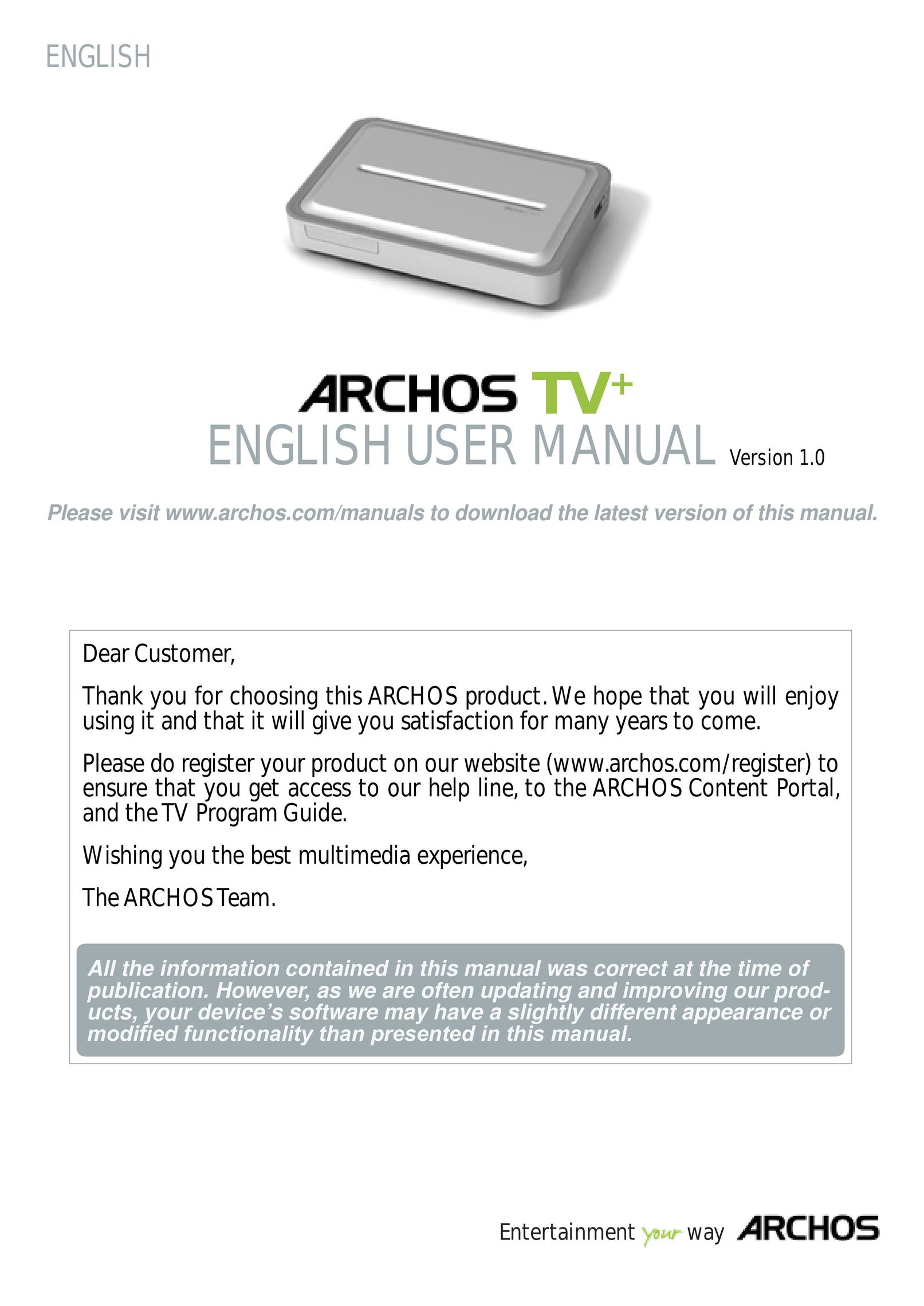 Archos 500973 Computer Drive User Manual