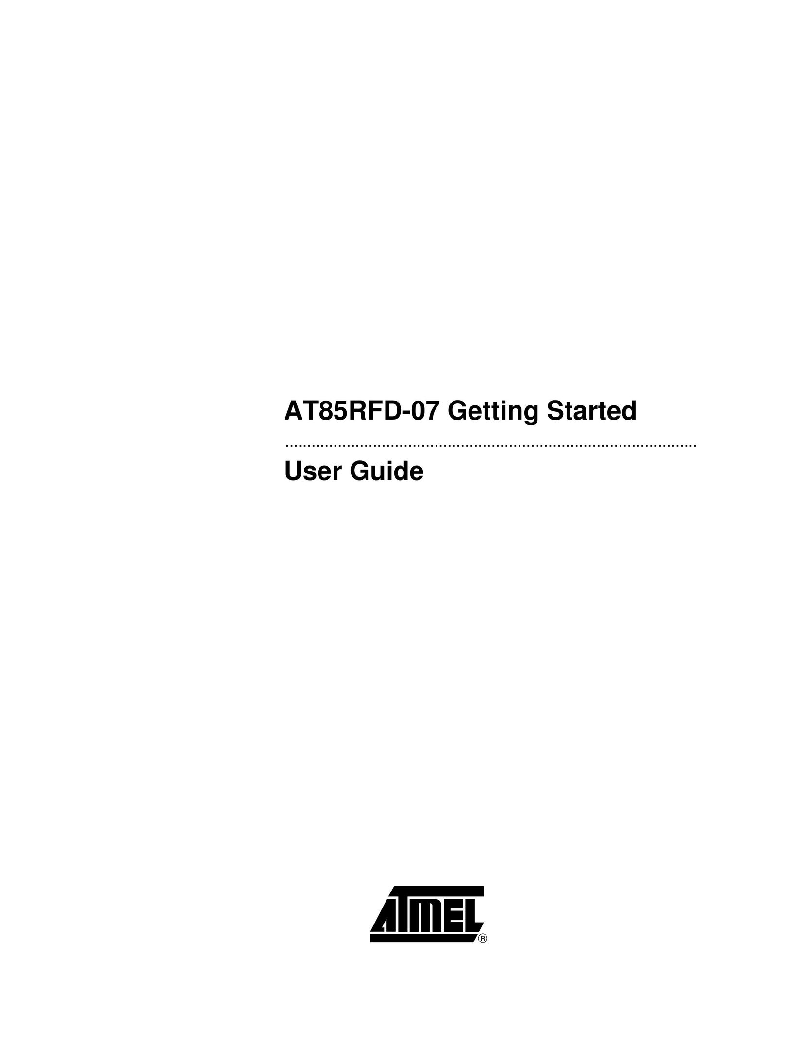 Atmel AT85RFD-07 Computer Drive User Manual