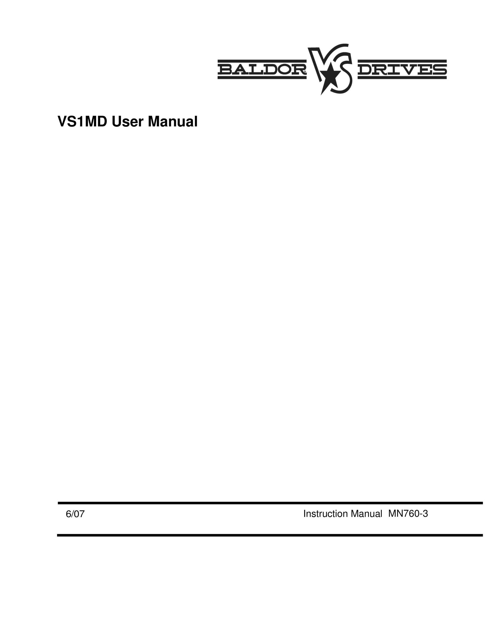 Baldor VS1MD Computer Drive User Manual