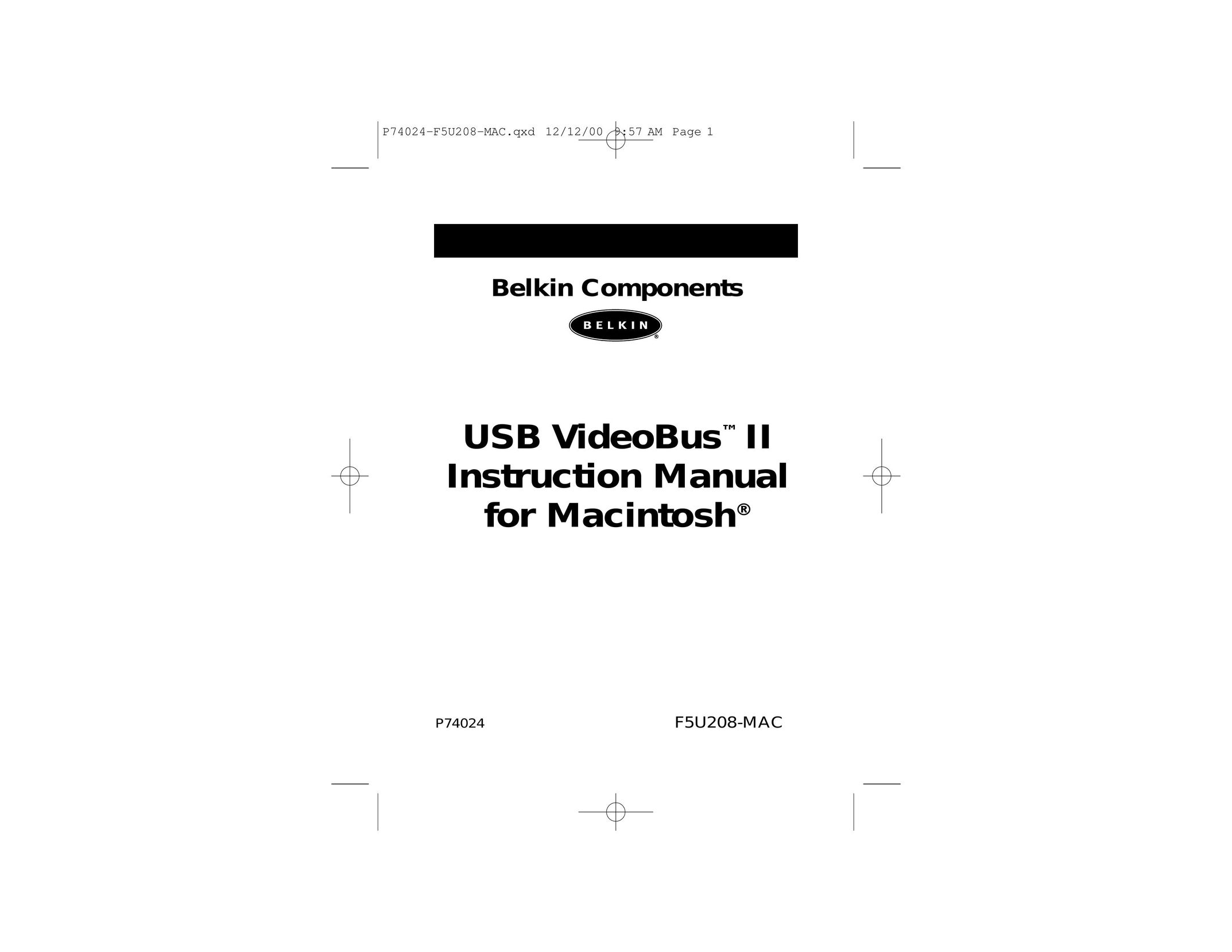 Belkin F5U208-MAC Computer Drive User Manual