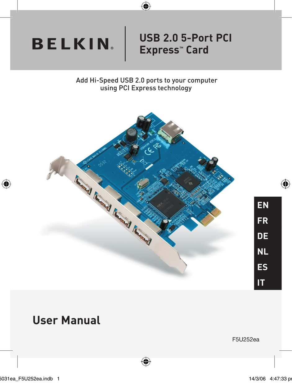 Belkin F5U252ea Computer Drive User Manual