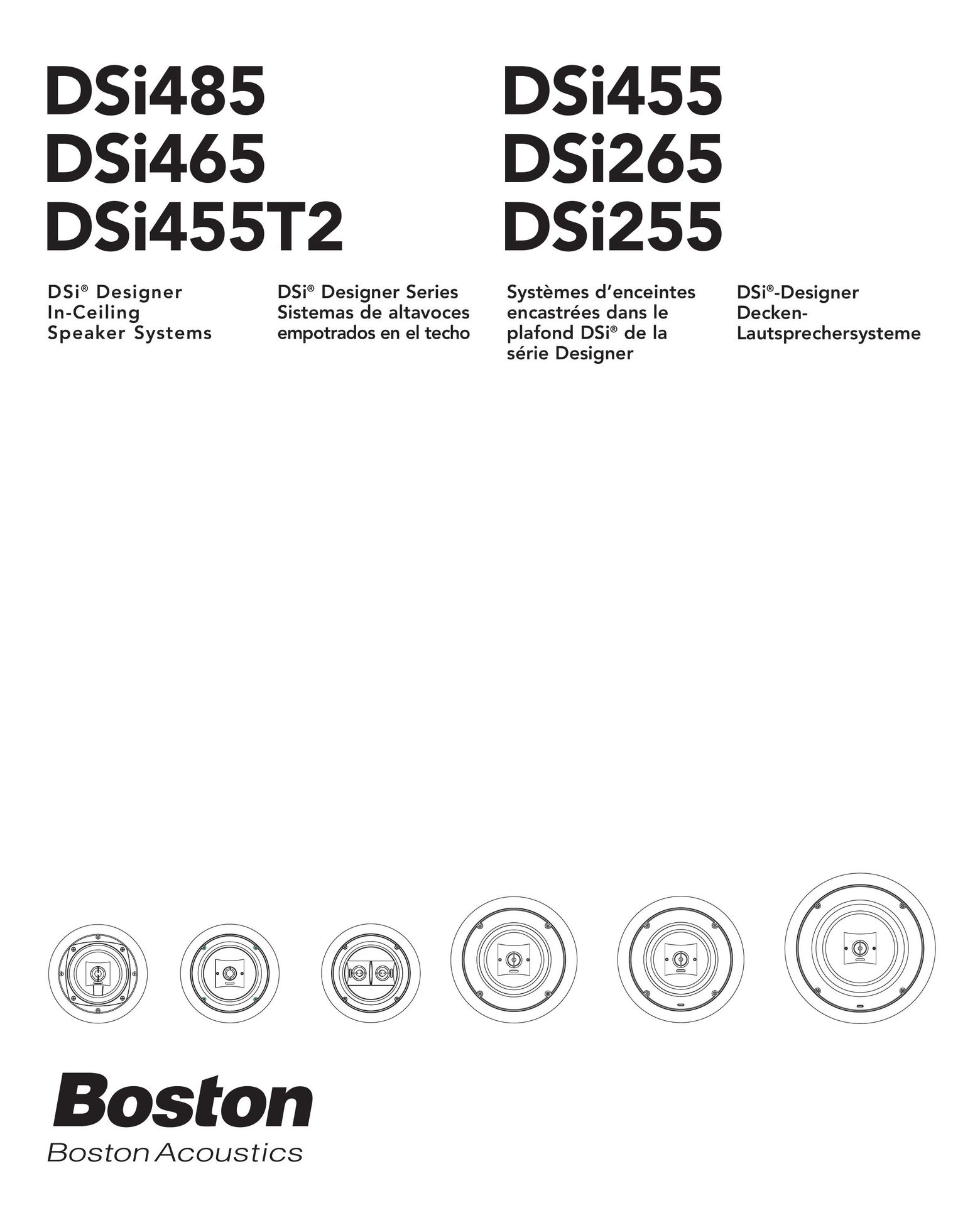 Boston Acoustics DSI455T2 Computer Drive User Manual