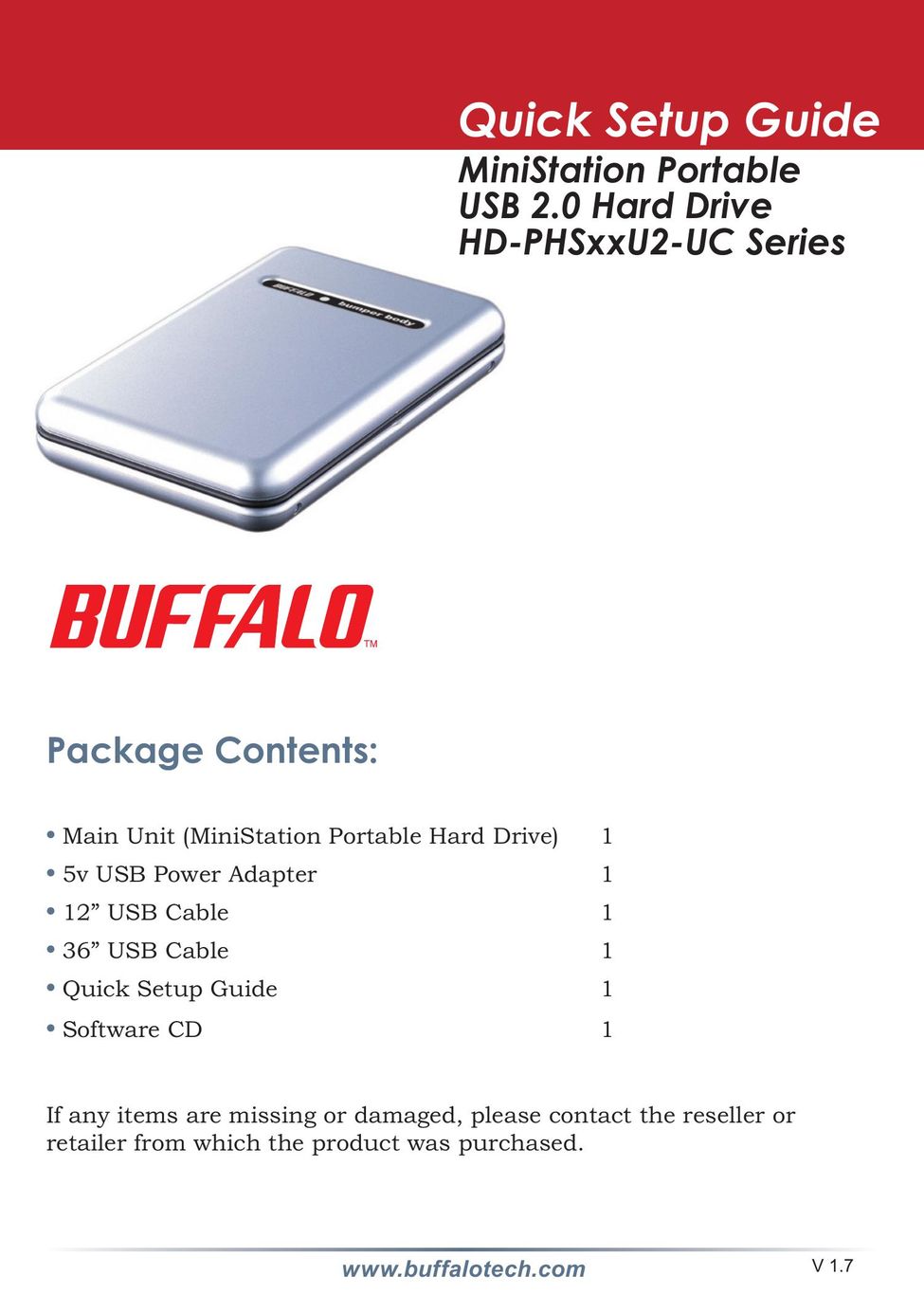 Buffalo Technology HD-PHSXXU2-UC Computer Drive User Manual