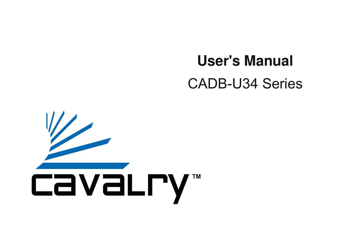 Cavalry Storage CADB-U34 Computer Drive User Manual