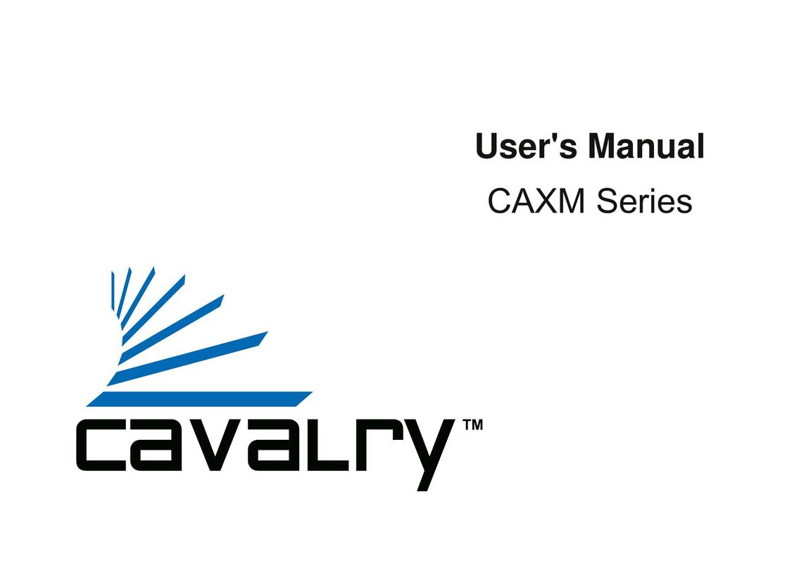 Cavalry Storage CAXM Computer Drive User Manual