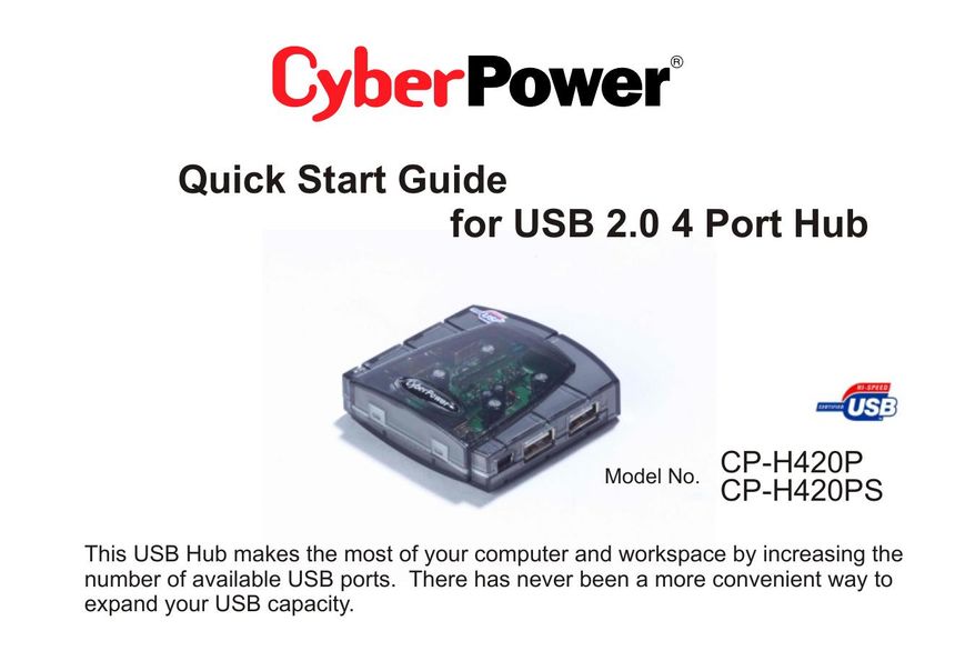 CyberPower CP-H420P Computer Drive User Manual