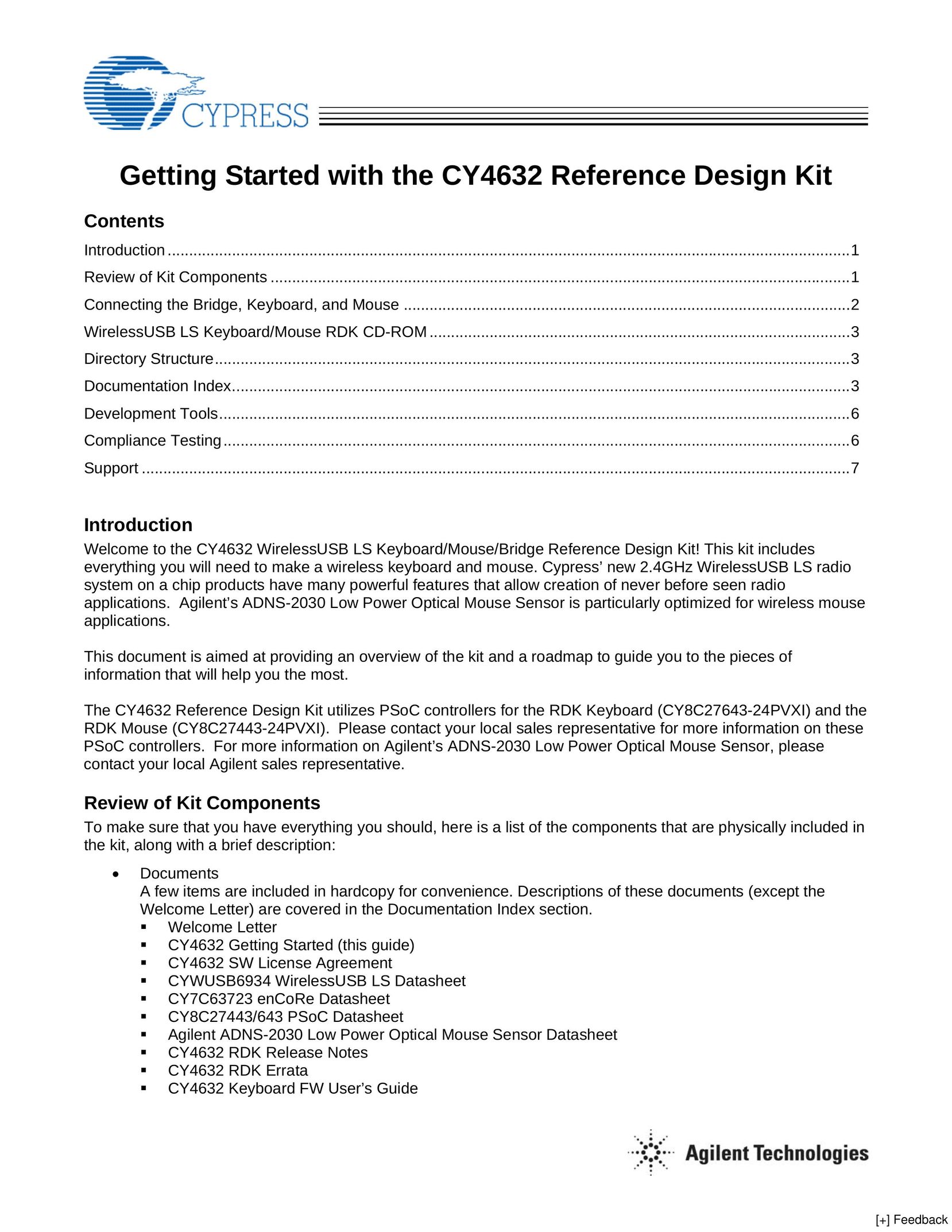 Cypress CY4632 Computer Drive User Manual