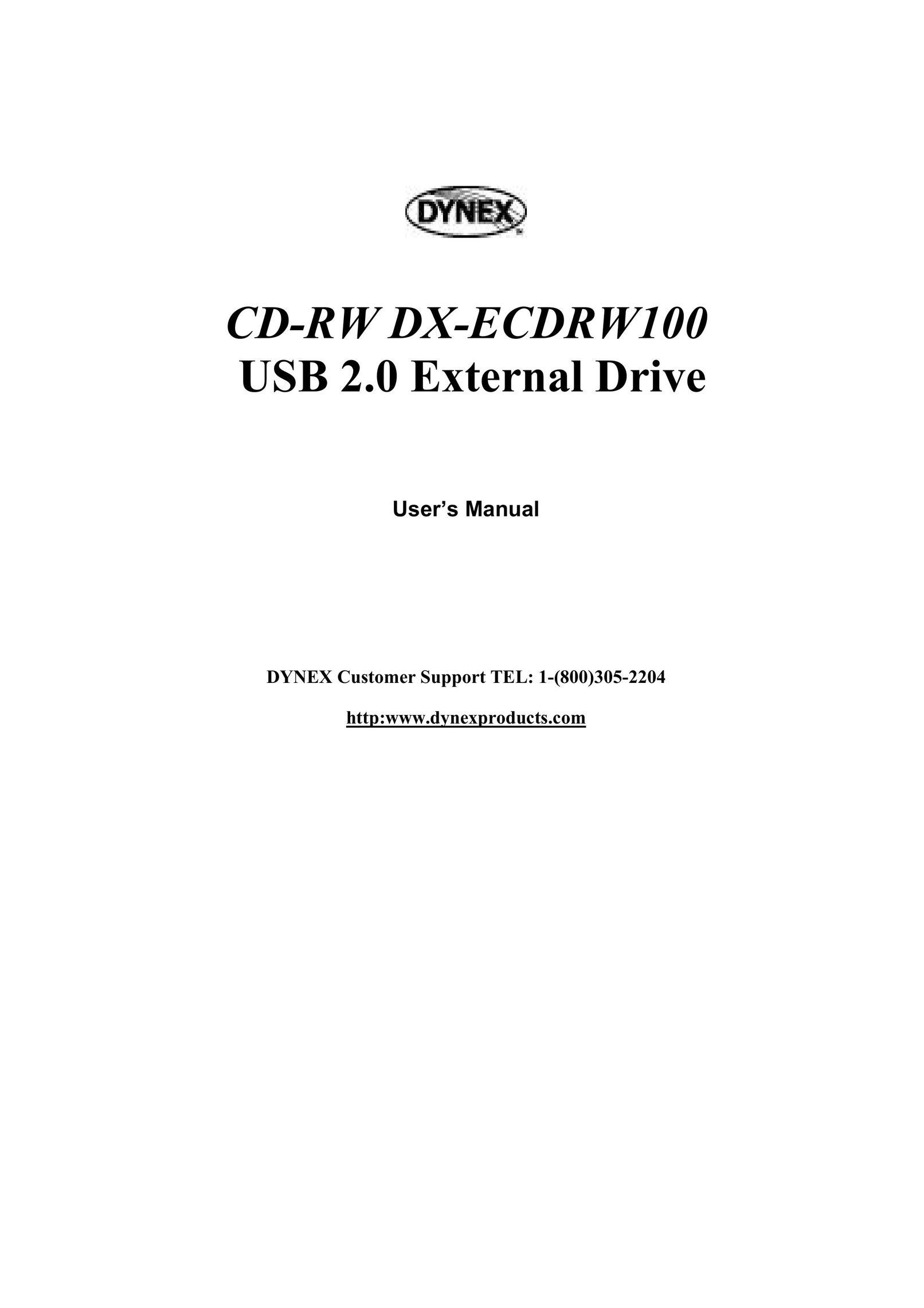 Dynex DX-ECDRW100 Computer Drive User Manual