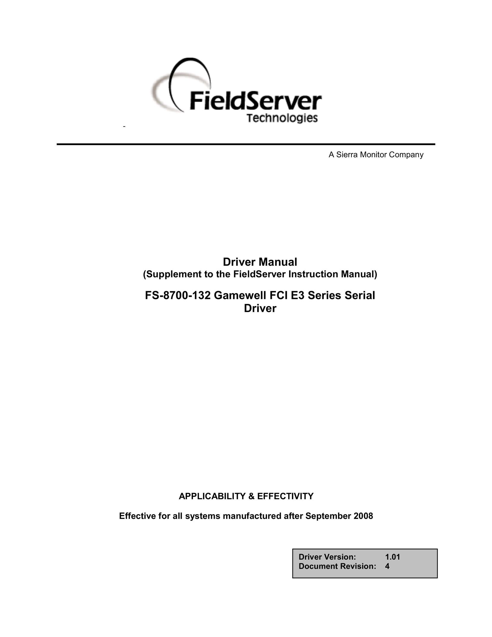 FieldServer FCI E3 Series Computer Drive User Manual