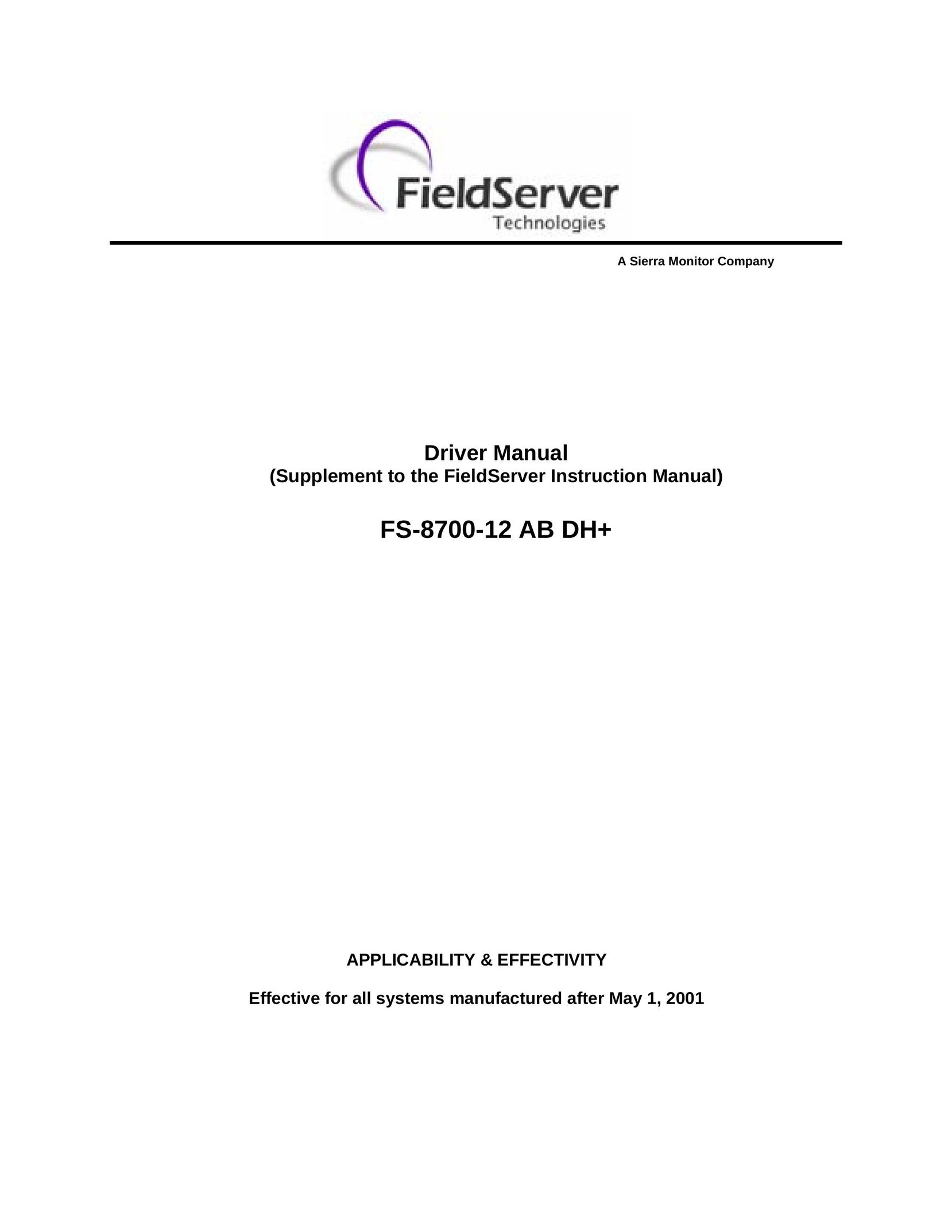 FieldServer FS-8700-12 Computer Drive User Manual