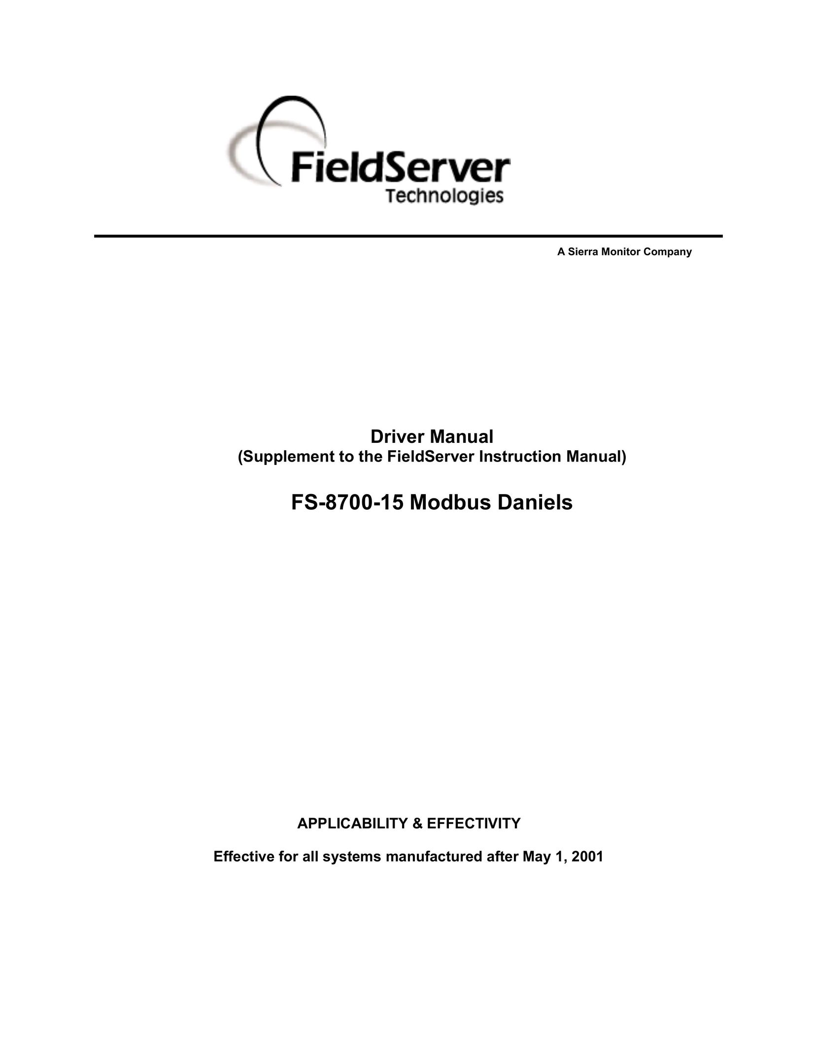FieldServer FS-8700-15 Computer Drive User Manual