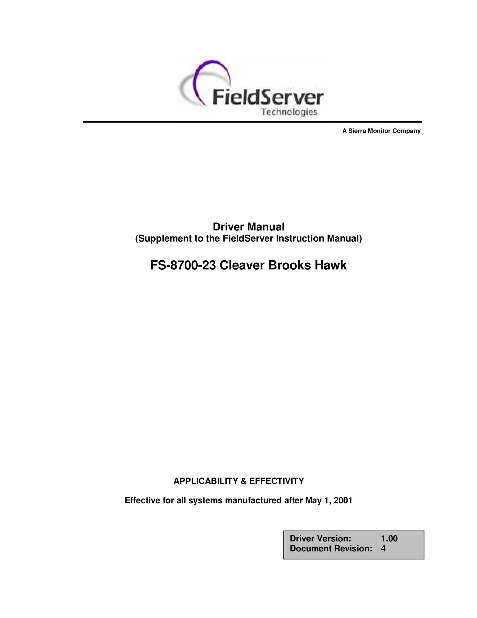 FieldServer FS-8700-23 Computer Drive User Manual