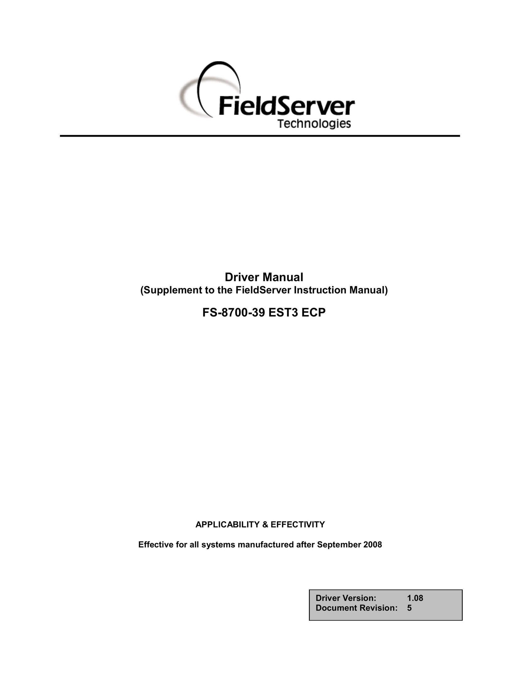 FieldServer FS-8700-39 Computer Drive User Manual