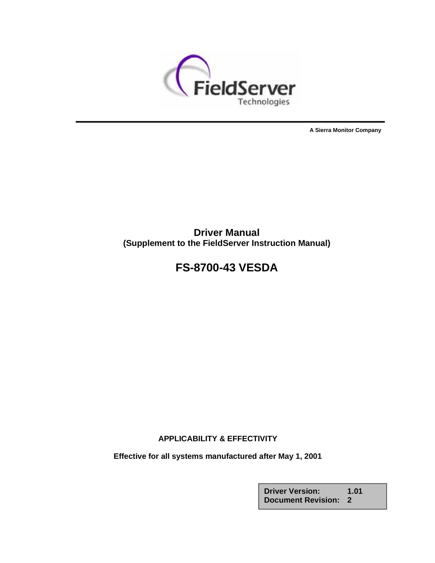 FieldServer FS-8700-43 Computer Drive User Manual