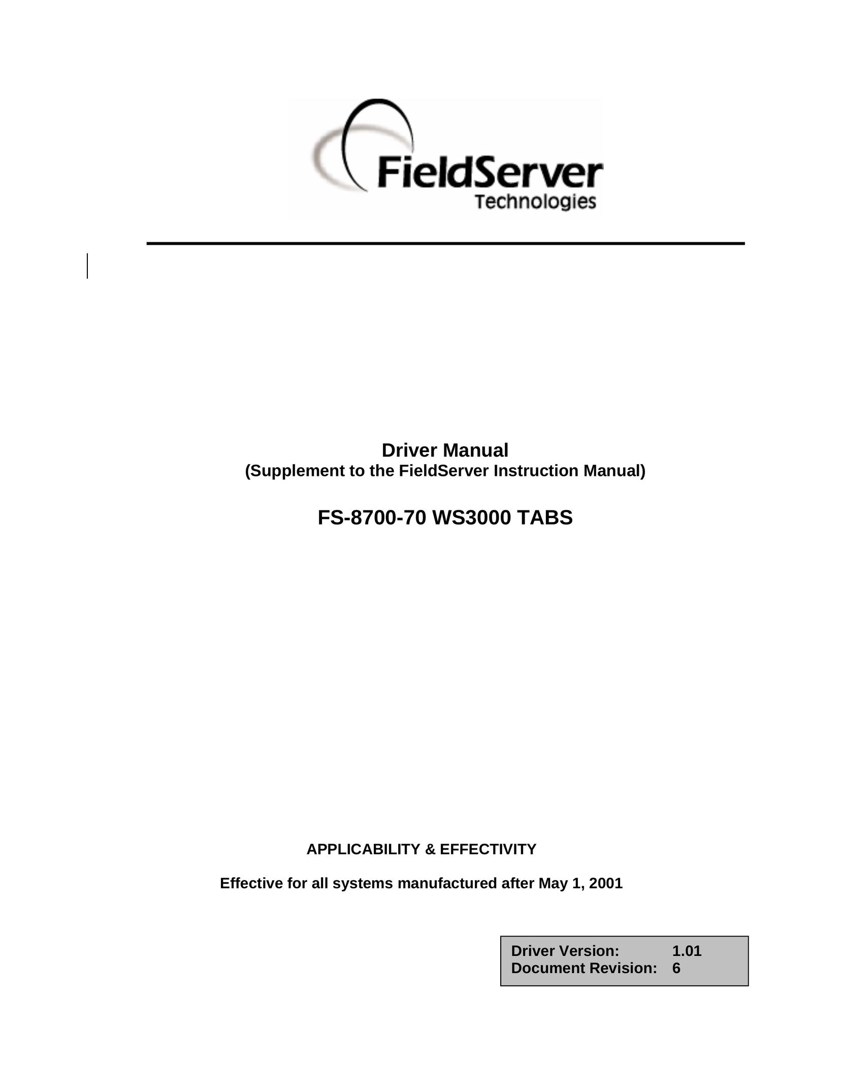 FieldServer FS-8700-70 Computer Drive User Manual