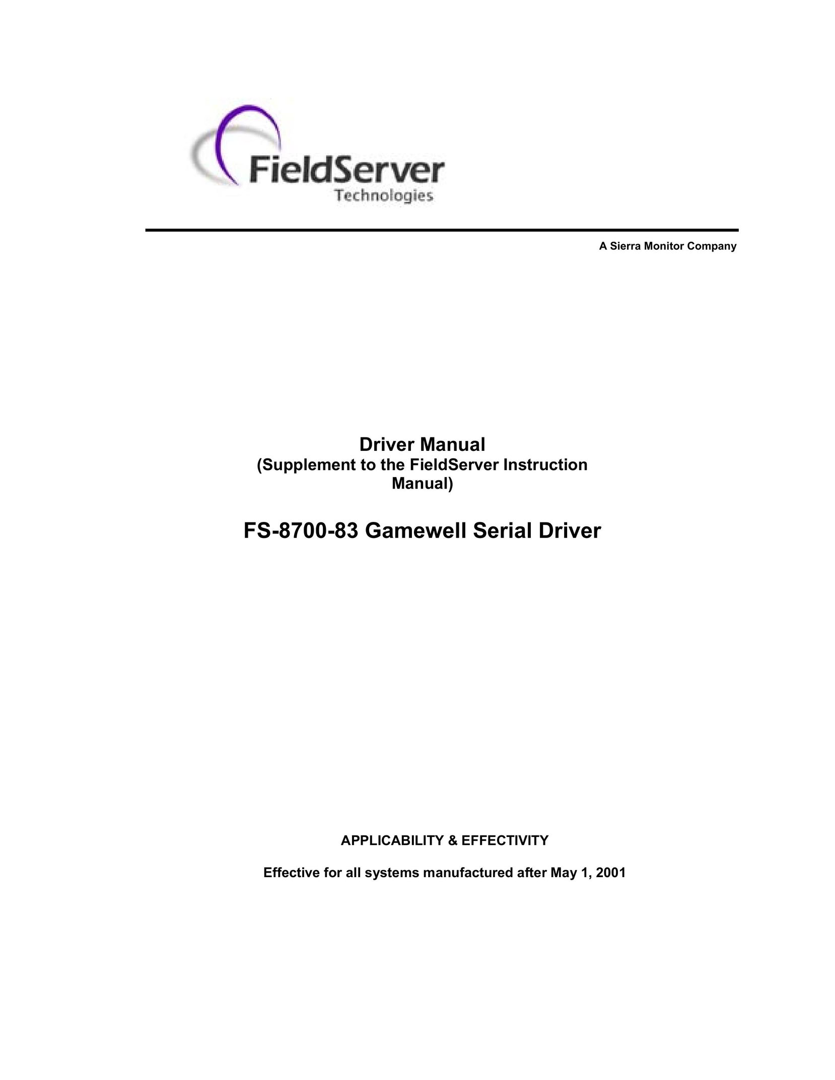 FieldServer FS-8700-83 Computer Drive User Manual