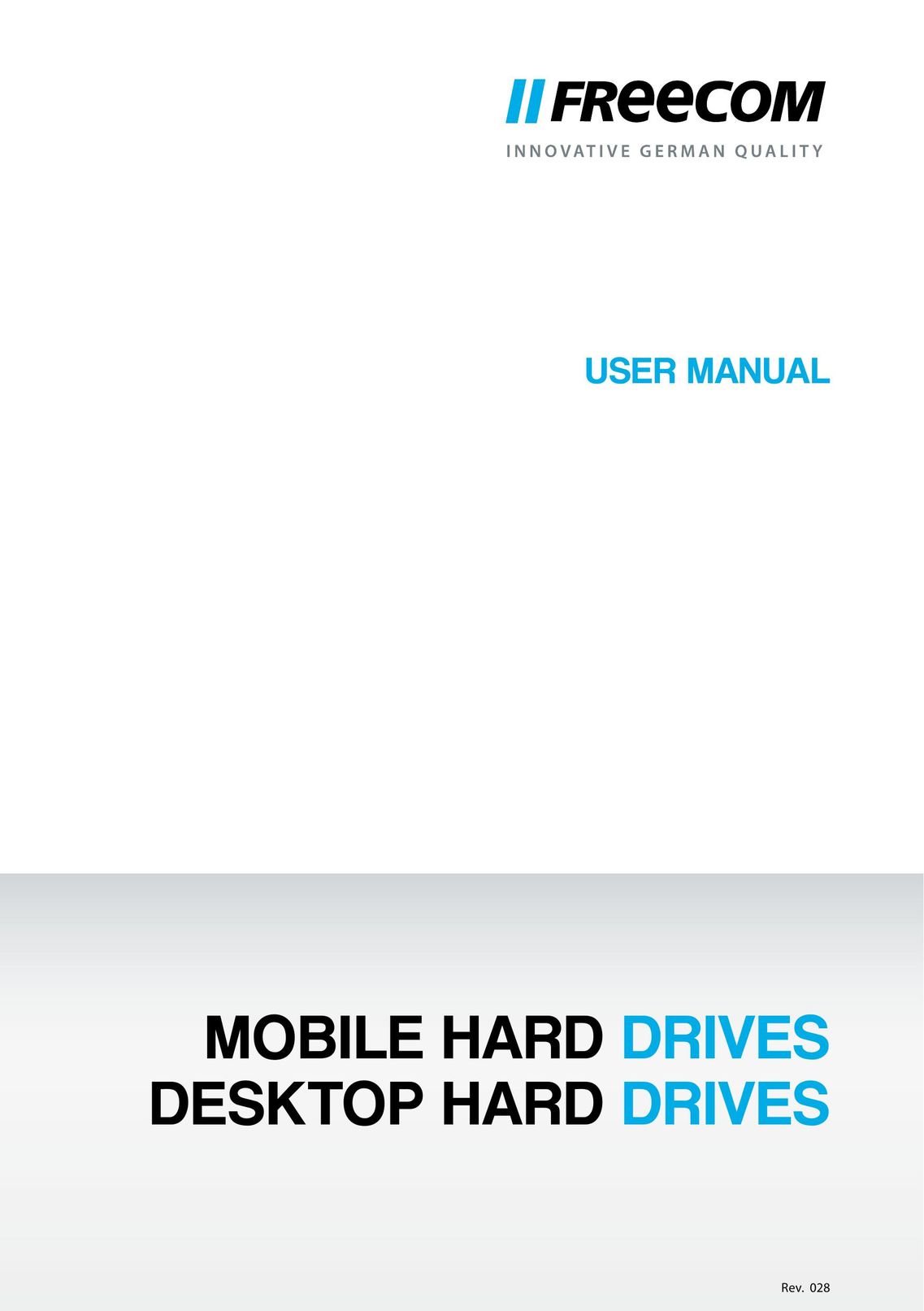 Freecom Technologies Desktop Hard Drives Computer Drive User Manual