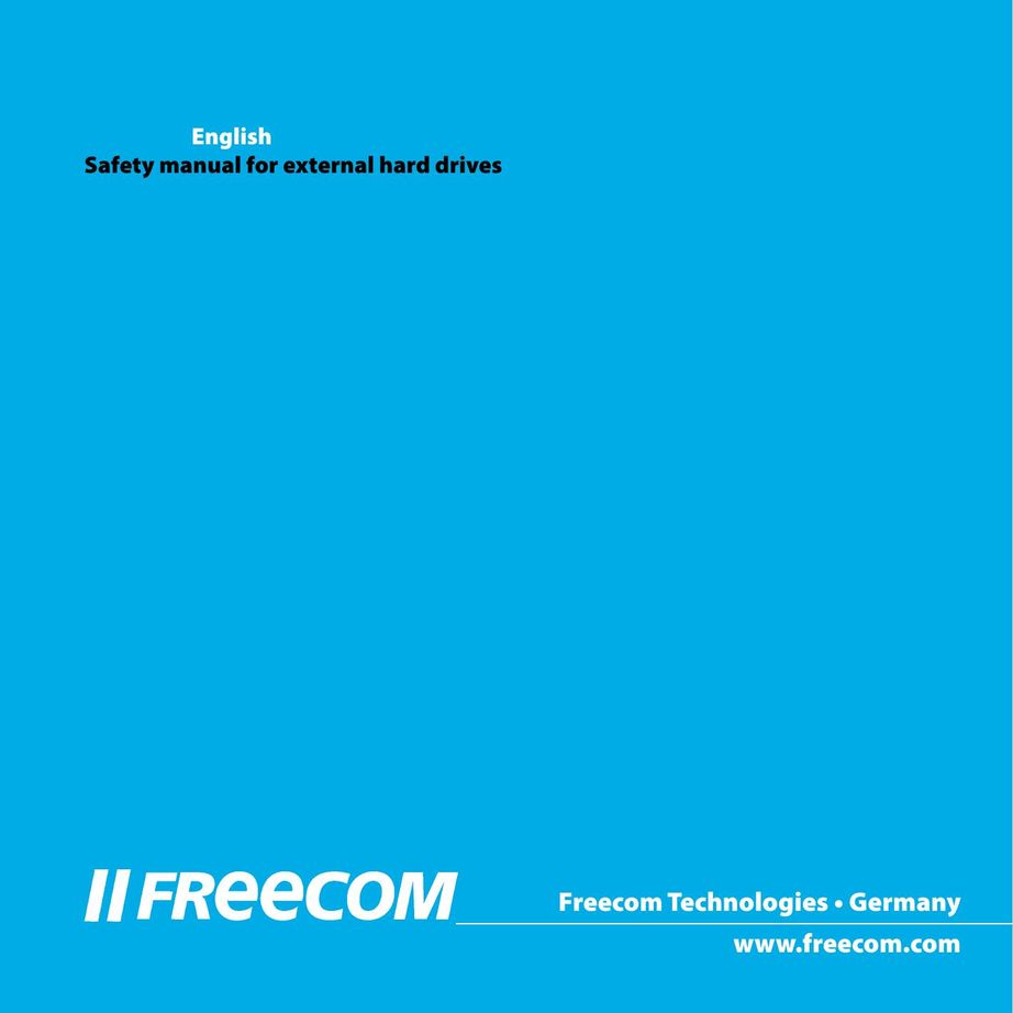 Freecom Technologies FHD-xx Computer Drive User Manual